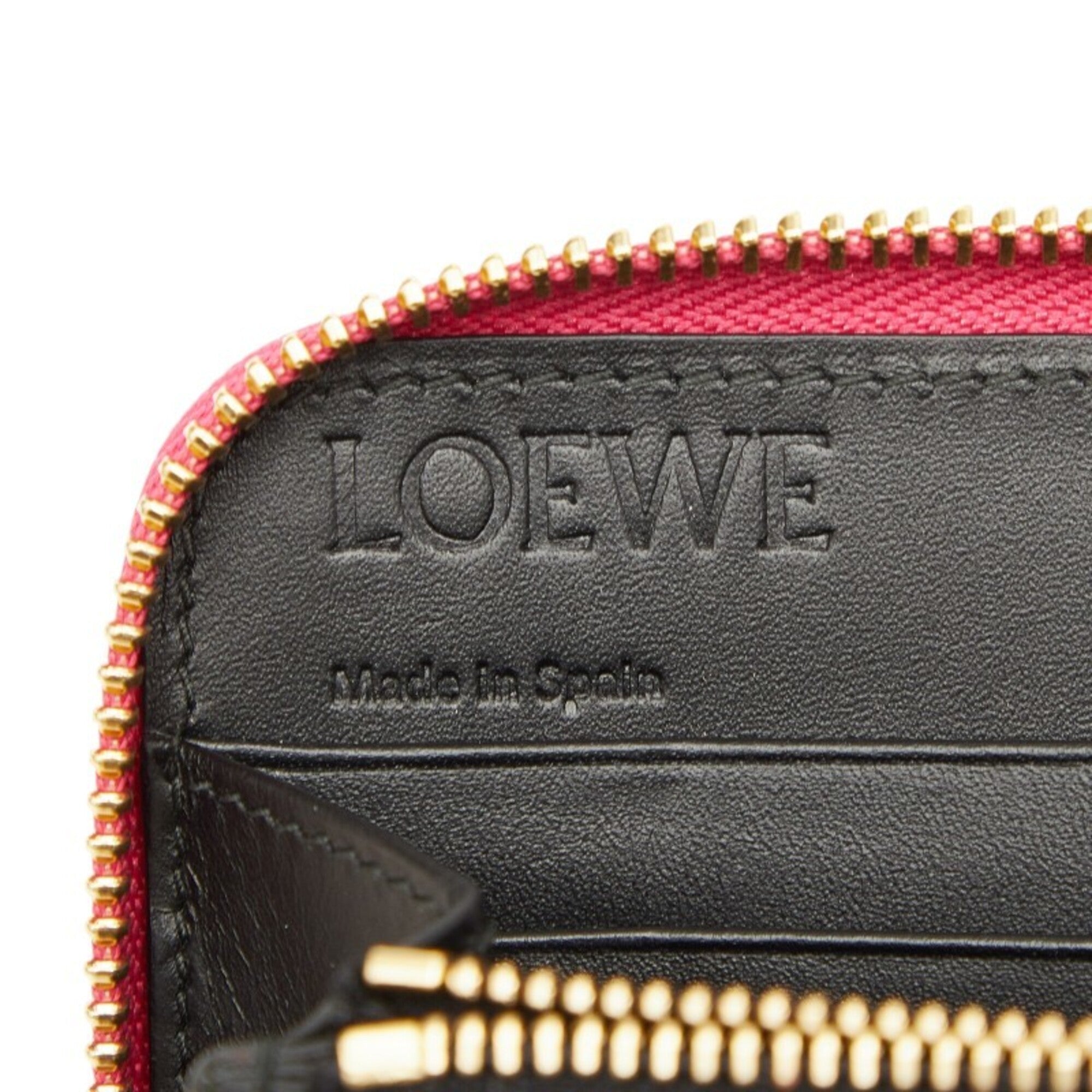 Loewe Pink Leather Long Wallet (Bi-Fold) (Pre-Owned)