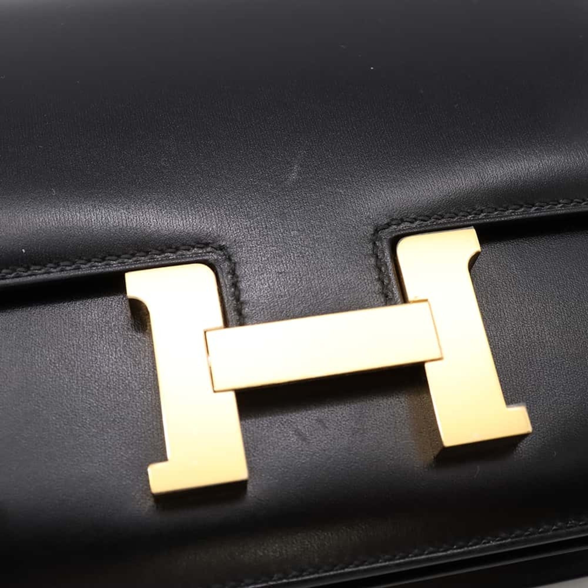 Hermes Constance Black Box Calf Leather Handbag (Pre-Owned)