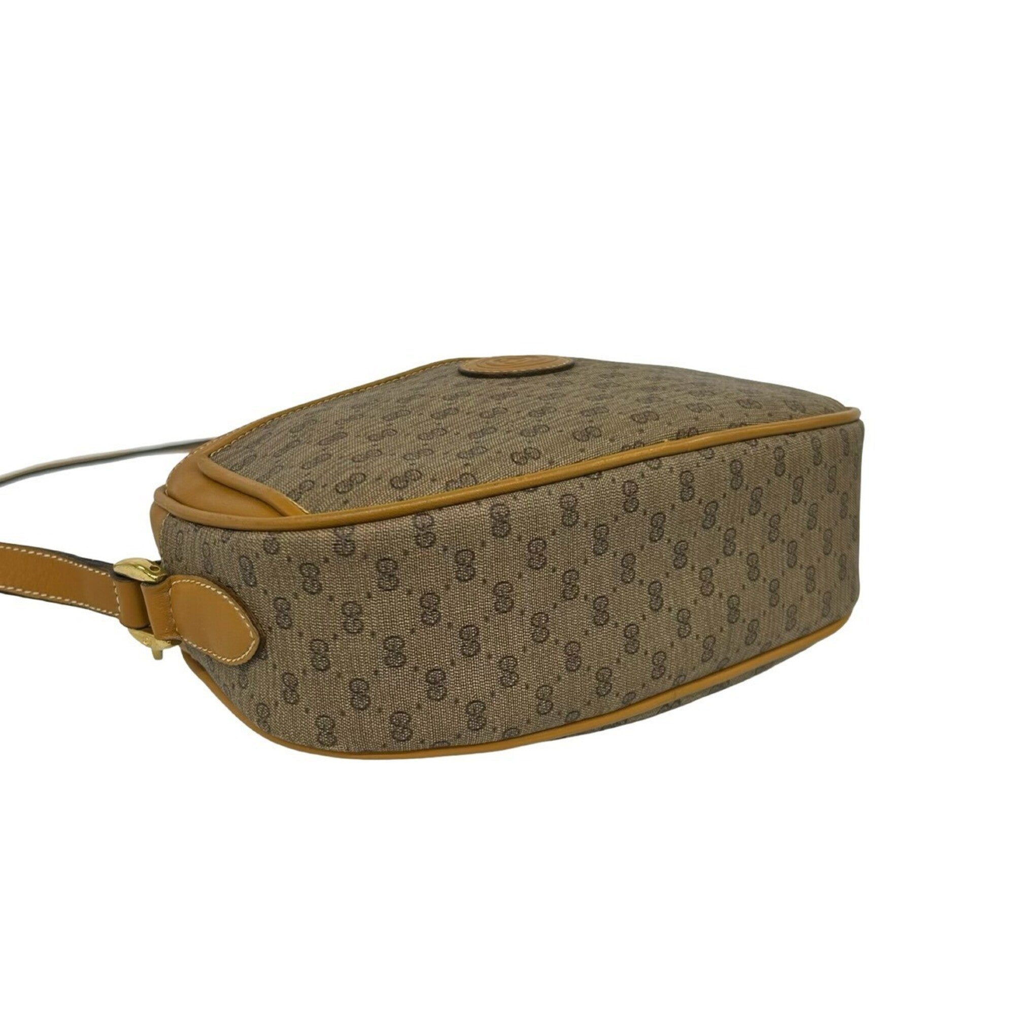 Gucci Brown Leather Pvc Pochette Shoulder Bag (Pre-Owned)