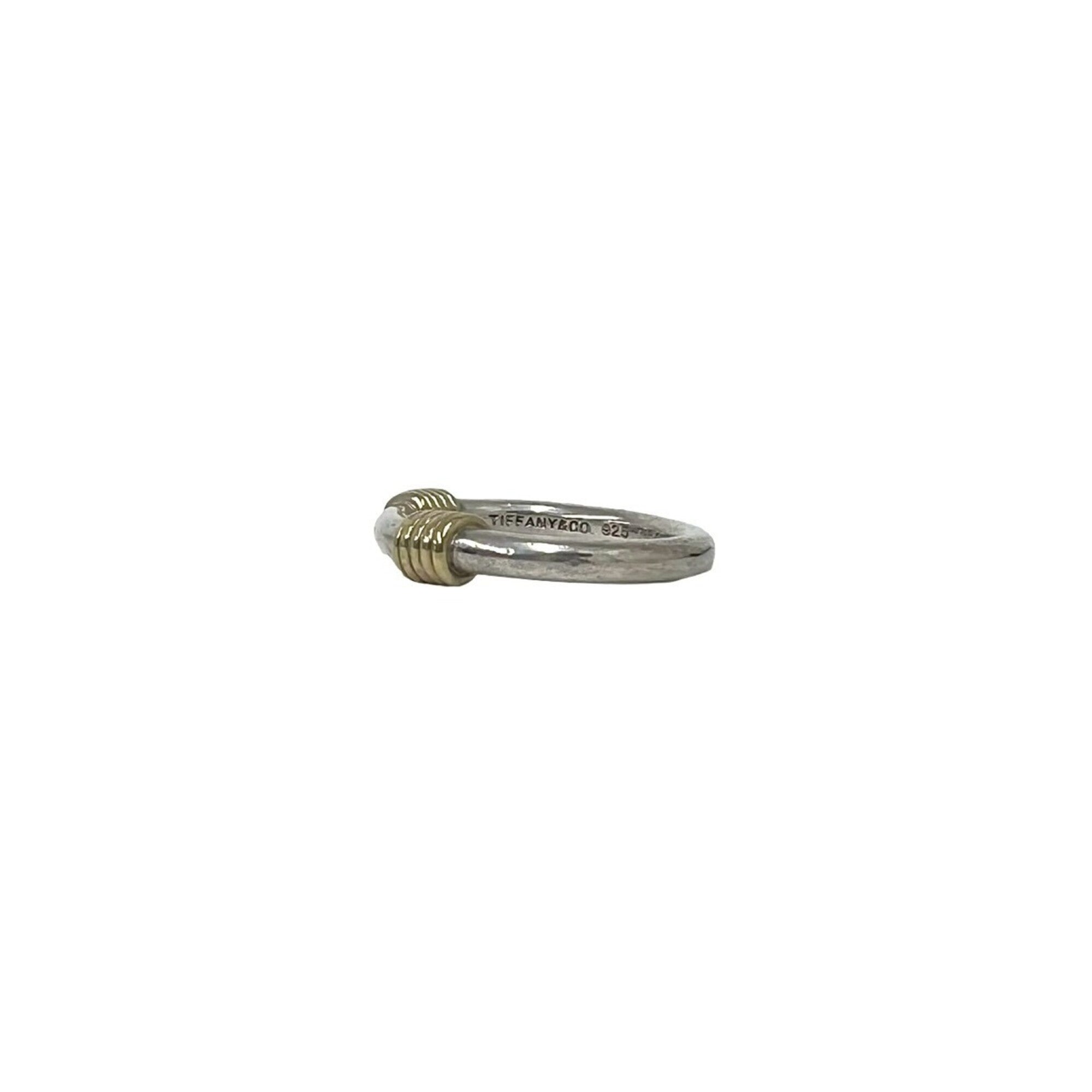 Tiffany Gold Silver Yellow Gold (18K) Silver 925 Band Ring (Pre-Owned)