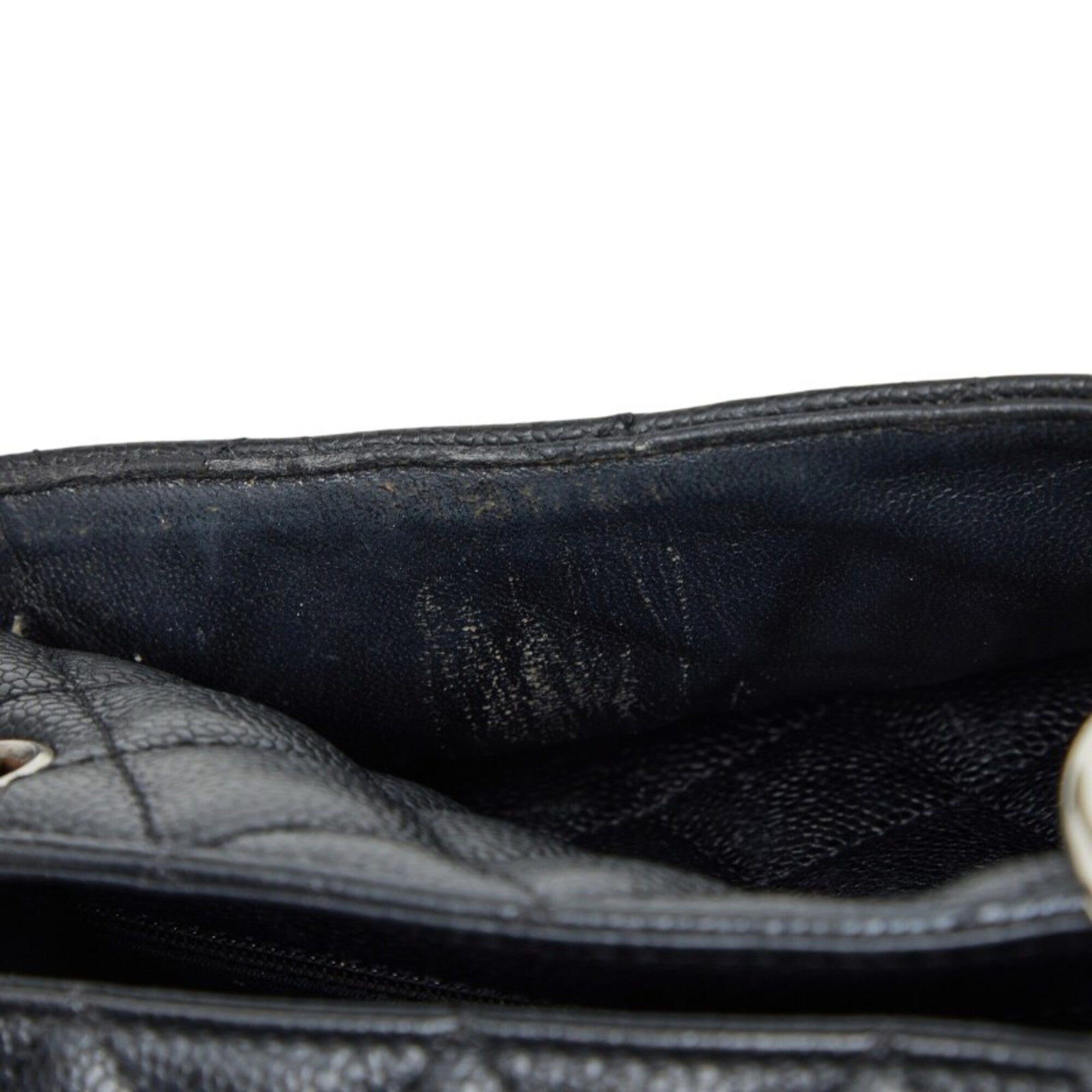 Chanel Black Grained Calfskin Shoulder Bag (Pre-Owned)