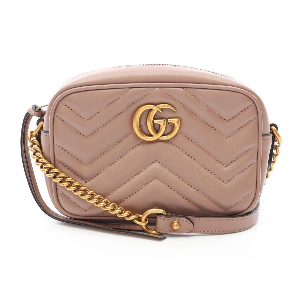 Gucci Beige Leather Handbag Shoulder Bag (Pre-Owned)