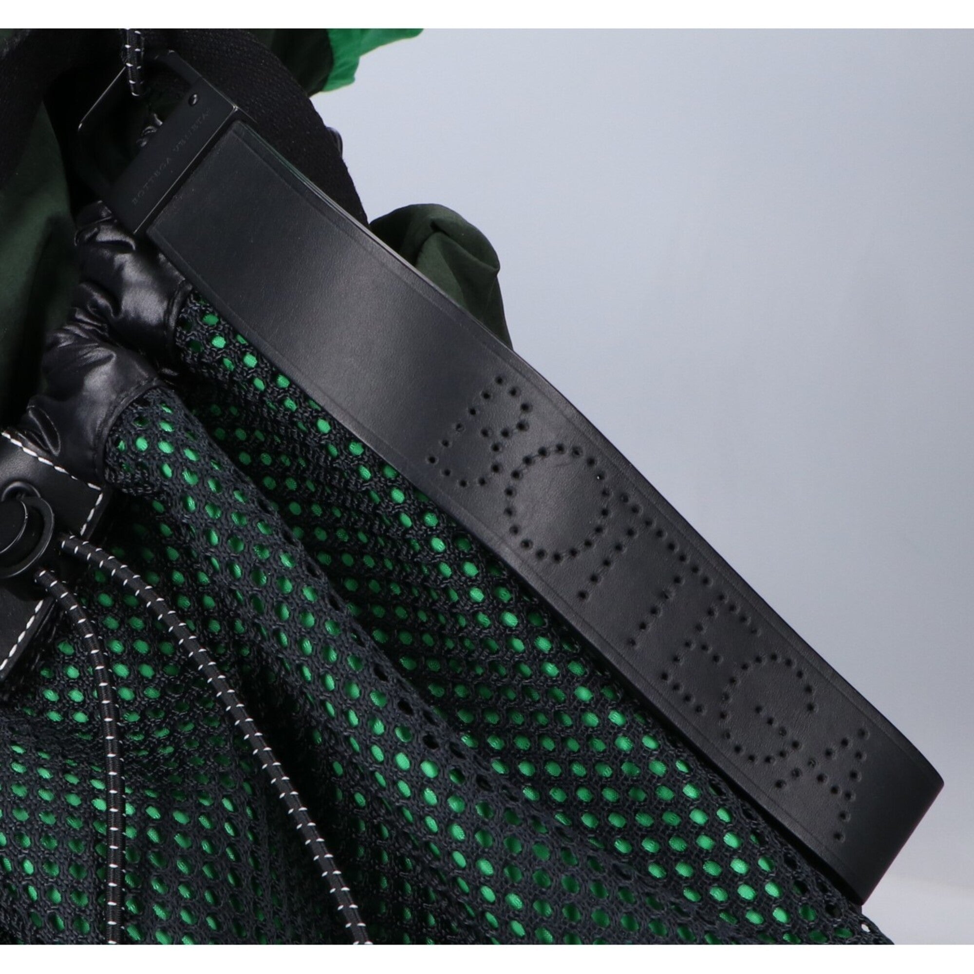 Bottega Veneta Black Green Nylon Backpack (Pre-Owned)