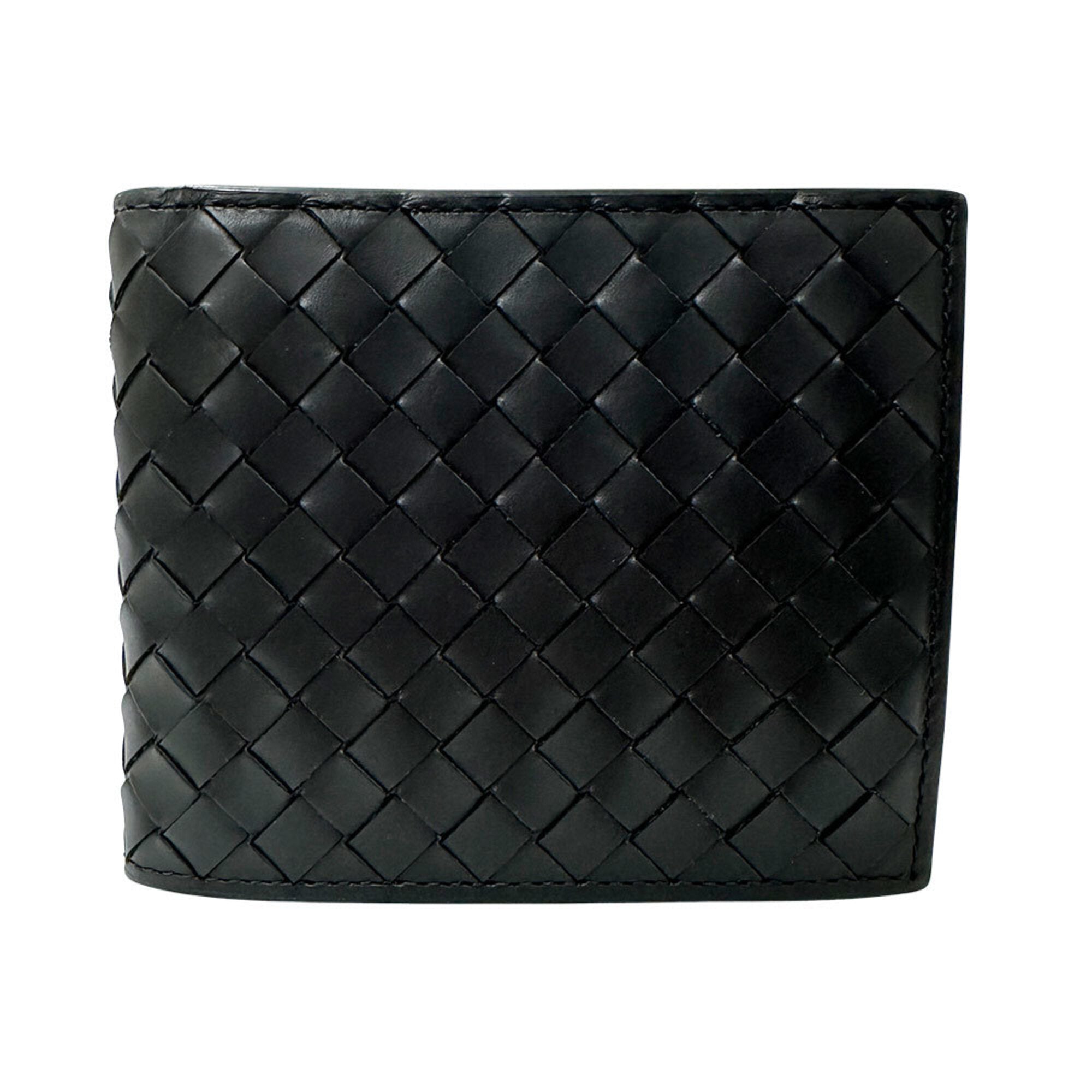 Bottega Veneta Black Leather Wallet (Bi-Fold) (Pre-Owned)