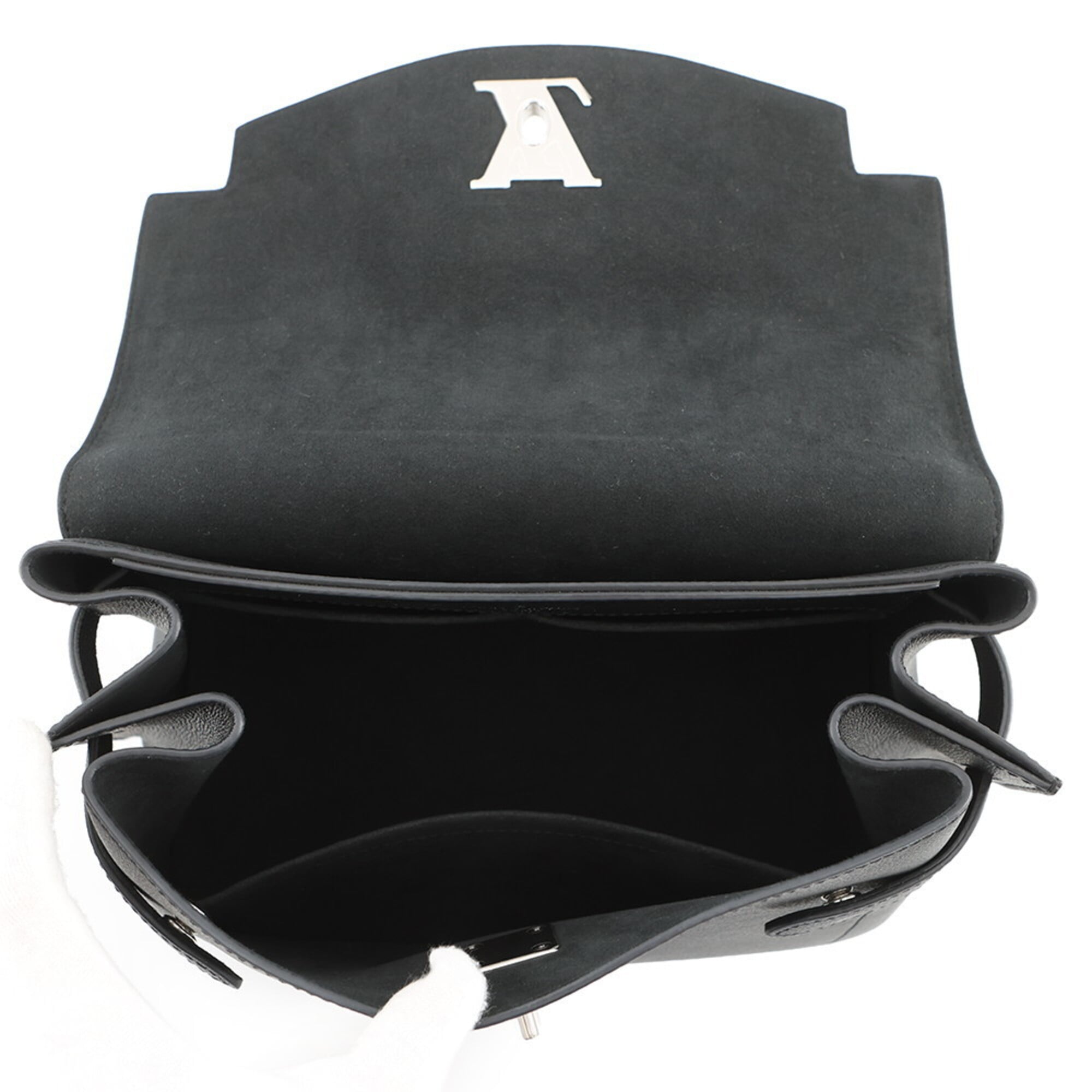 Louis Vuitton Black Noir Leather Handbag Shoulder Bag (Pre-Owned)