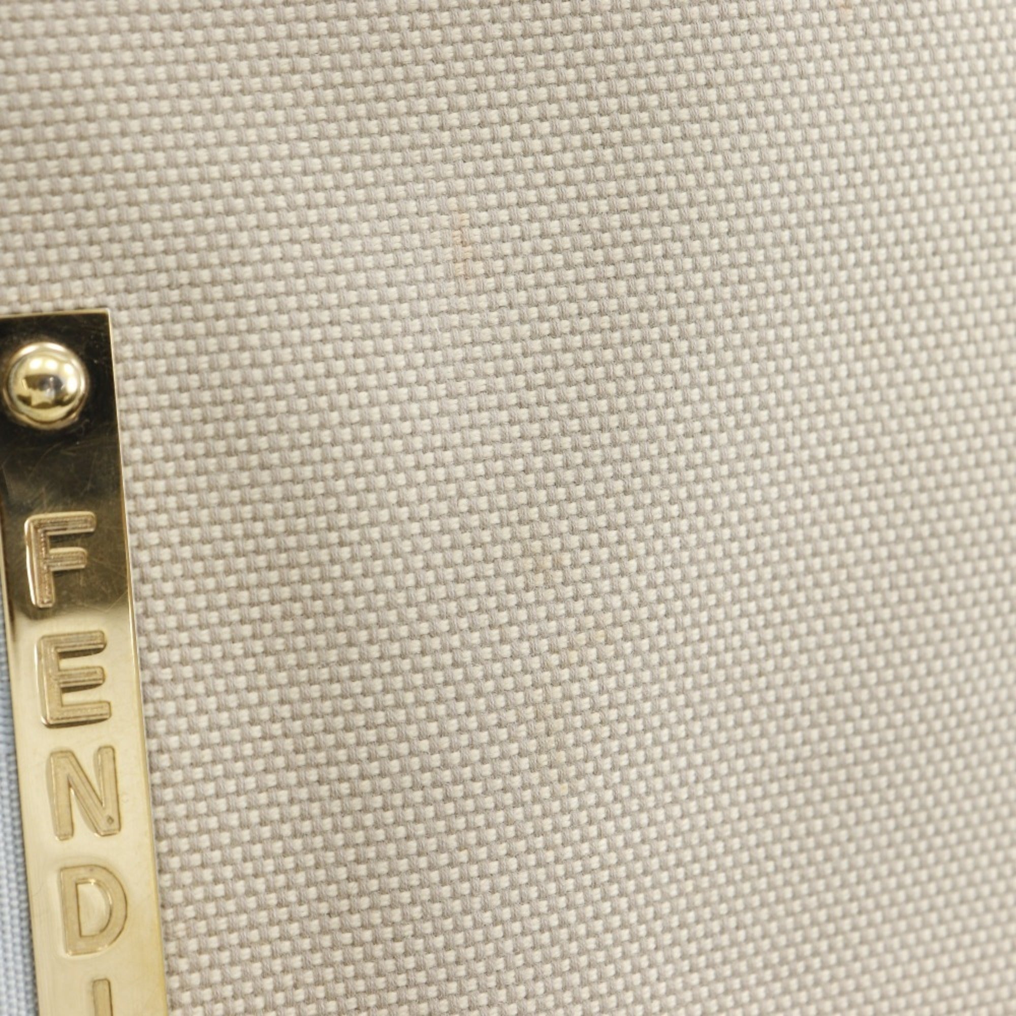 Fendi Beige Canvas Shoulder Bag (Pre-Owned)