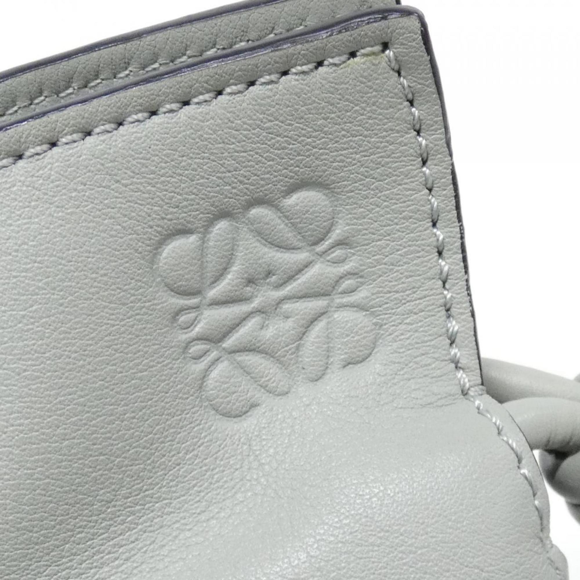 Loewe Gray Leather Handbag (Pre-Owned)