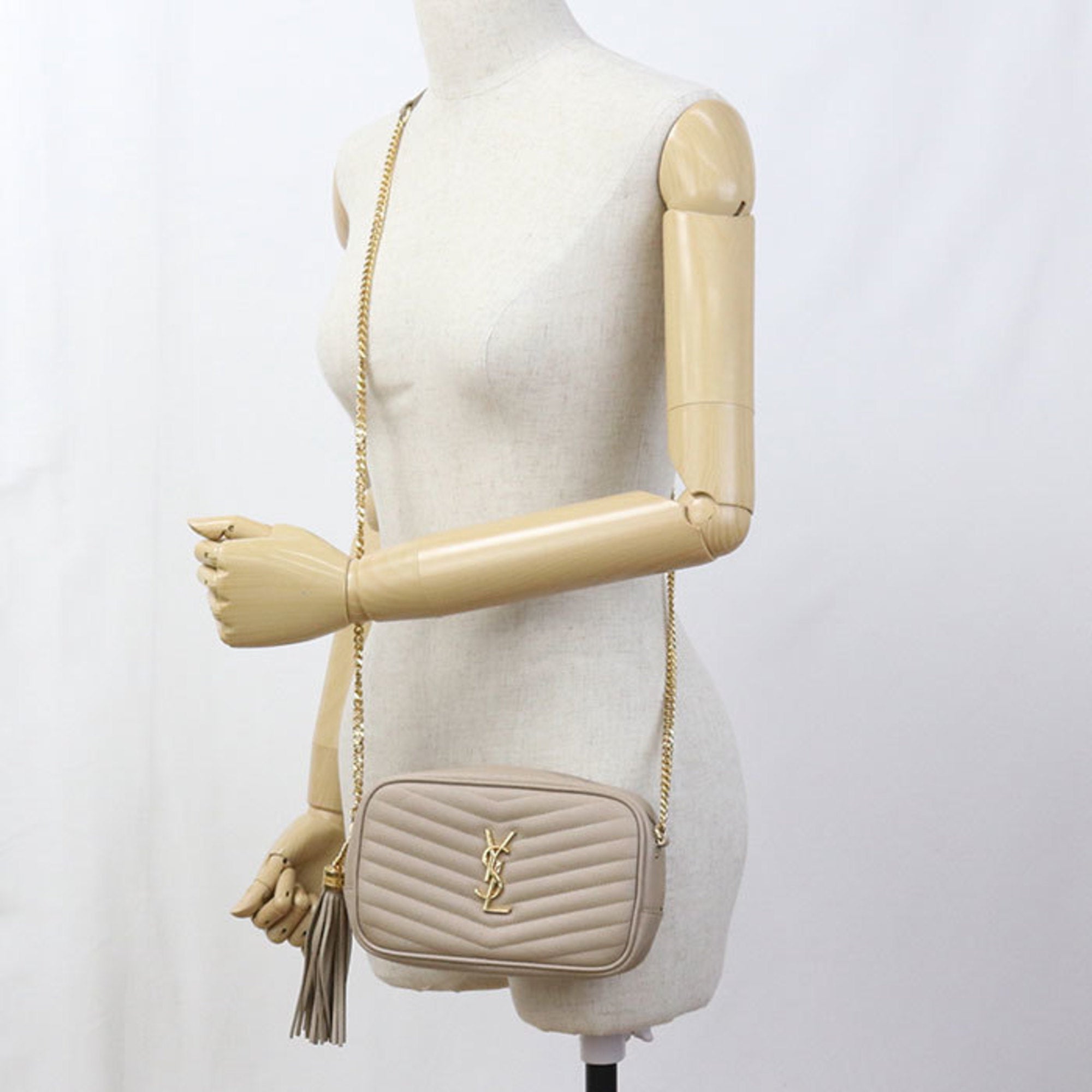 Saint Laurent Beige Leather Shoulder Bag (Pre-Owned)