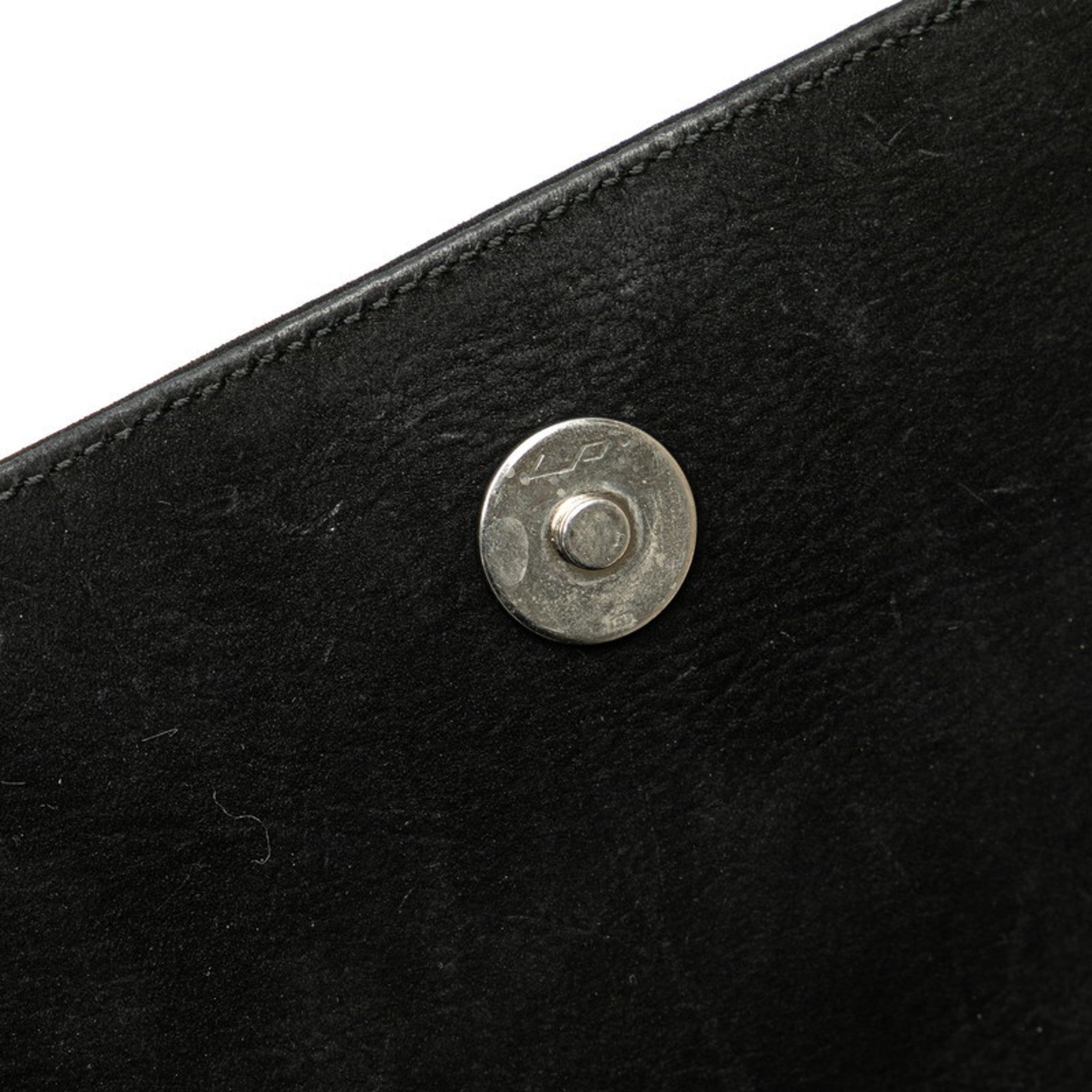 Salvatore Ferragamo Black Leather Handbag Shoulder Bag (Pre-Owned)