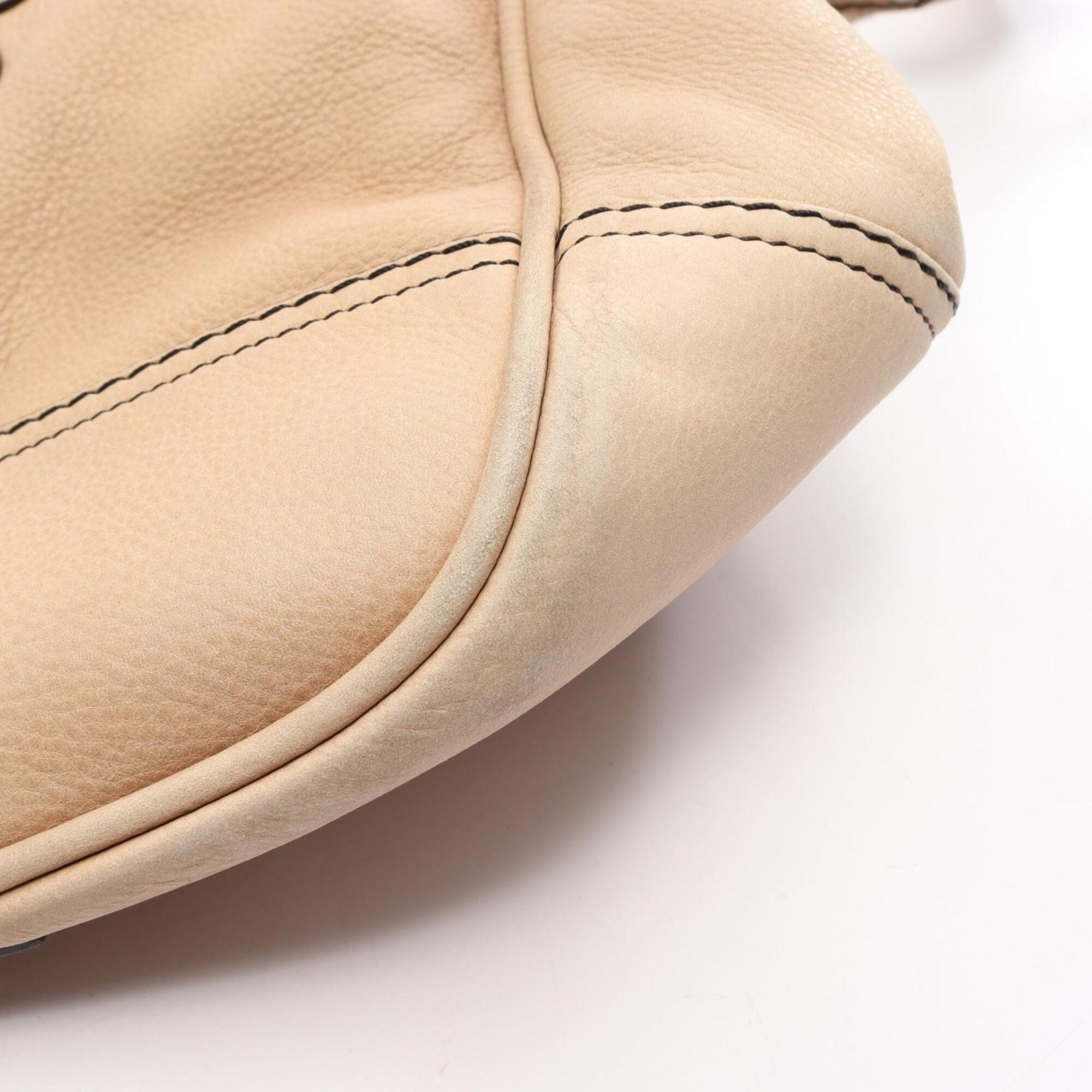 Loewe Beige Leather Handbag Tote Bag (Pre-Owned)