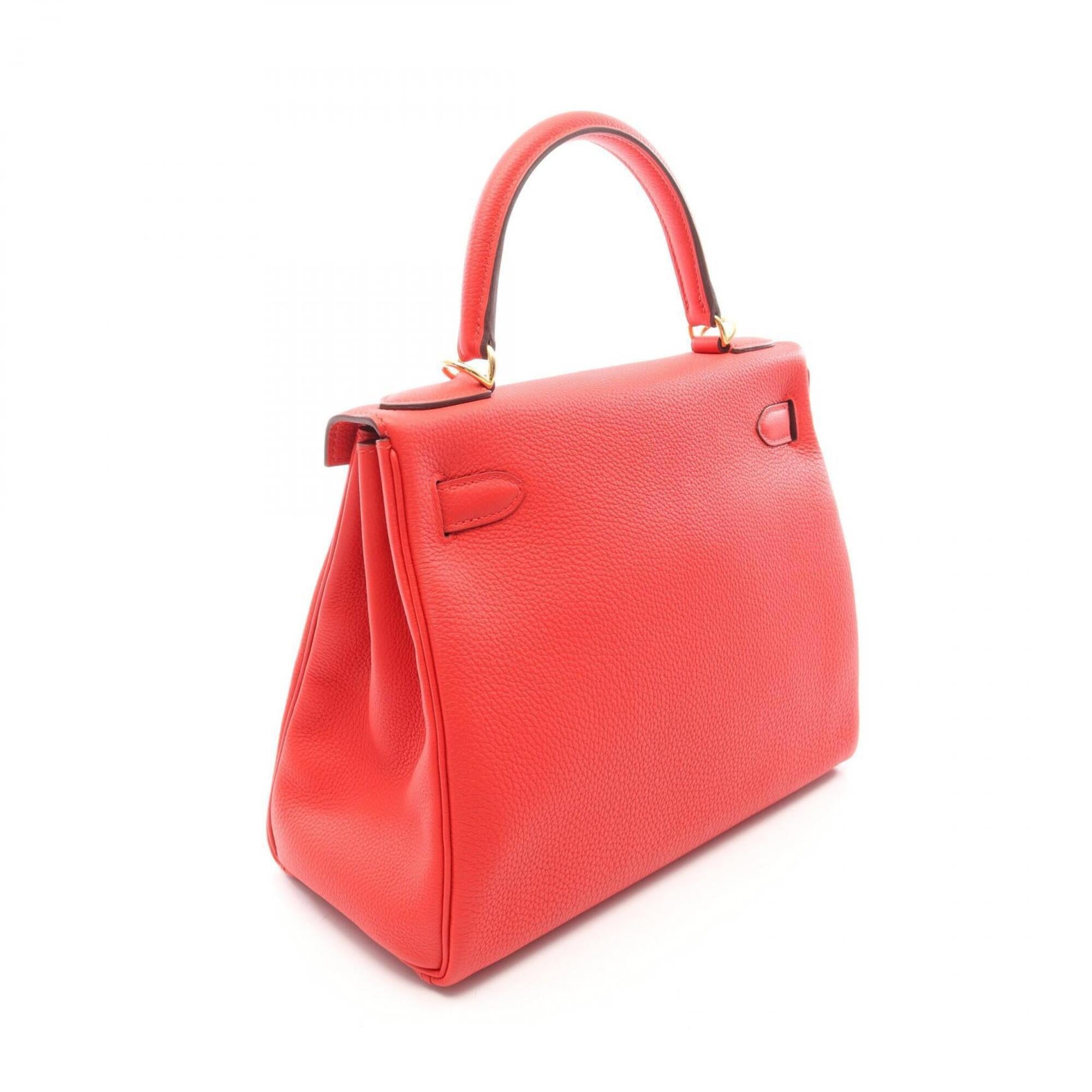 Hermes Red Color Togo Leather Handbag (Pre-Owned)
