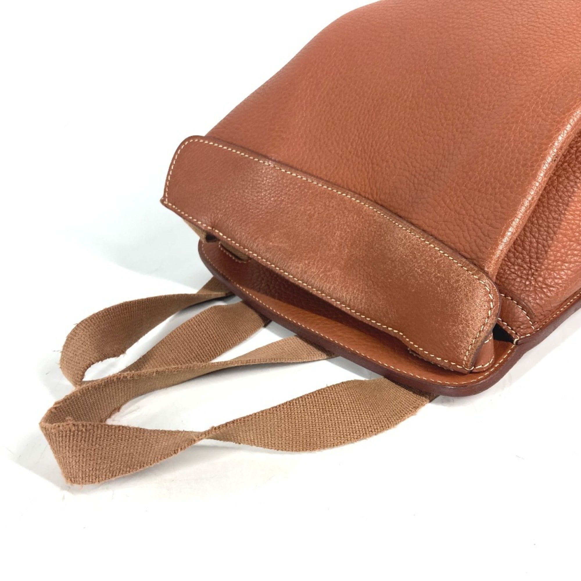 Hermes Brown Leather Backpack (Pre-Owned)