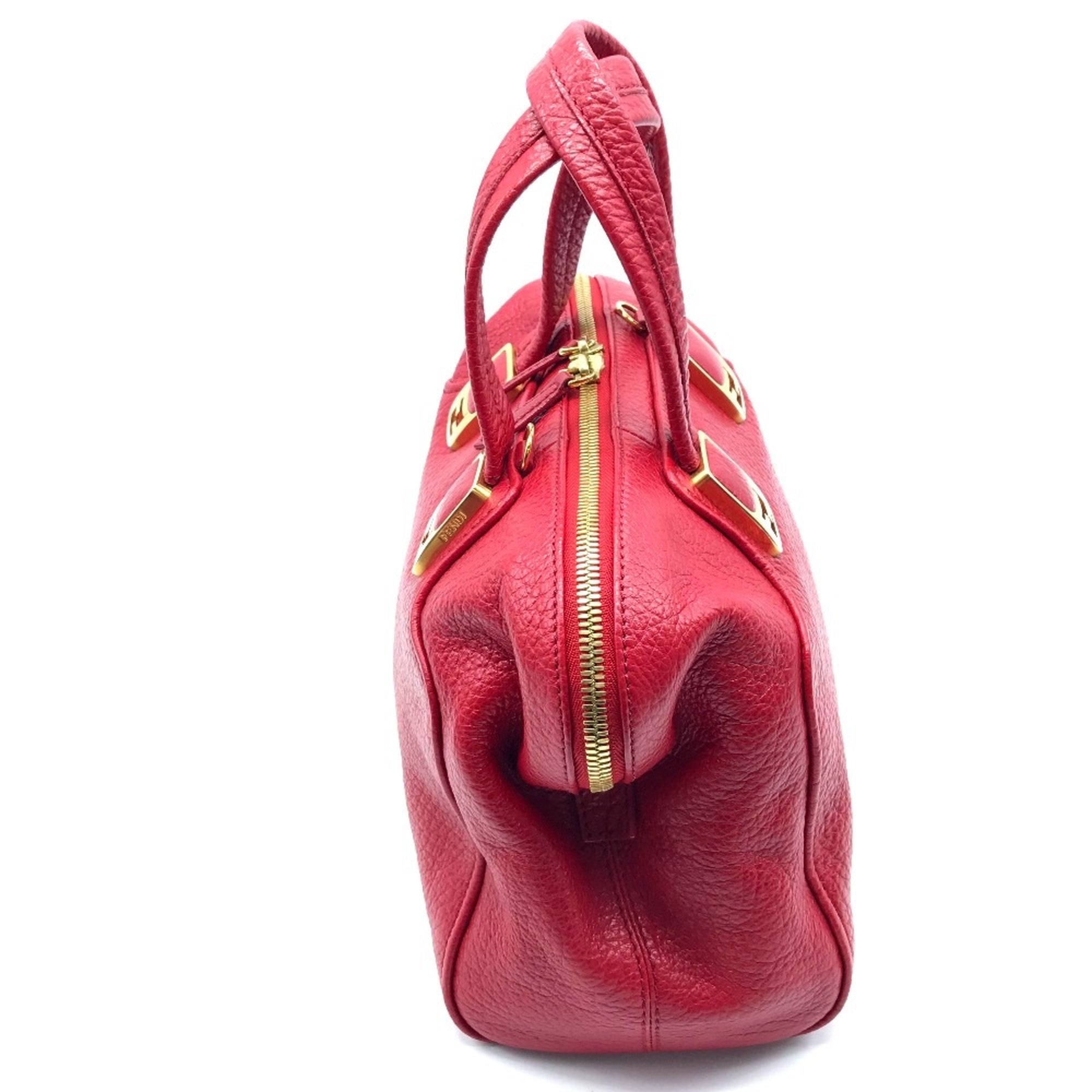 Fendi Red Leather Handbag (Pre-Owned)