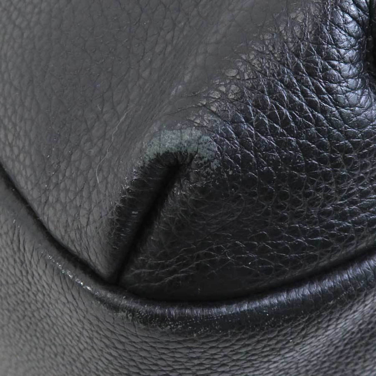 Longchamp Black Leather Shoulder Bag (Pre-Owned)