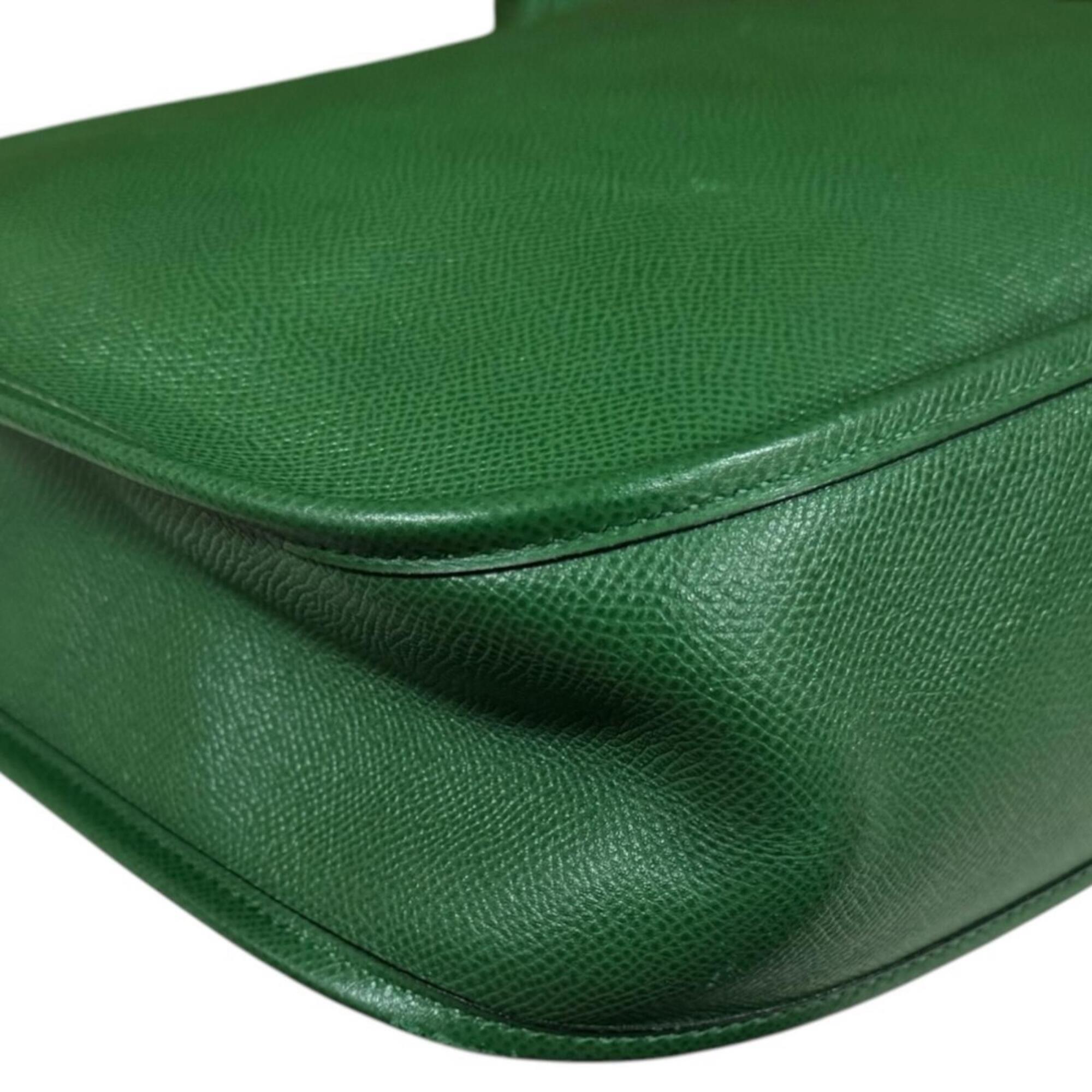 Hermes Green Courchevel Leather Shoulder Bag (Pre-Owned)