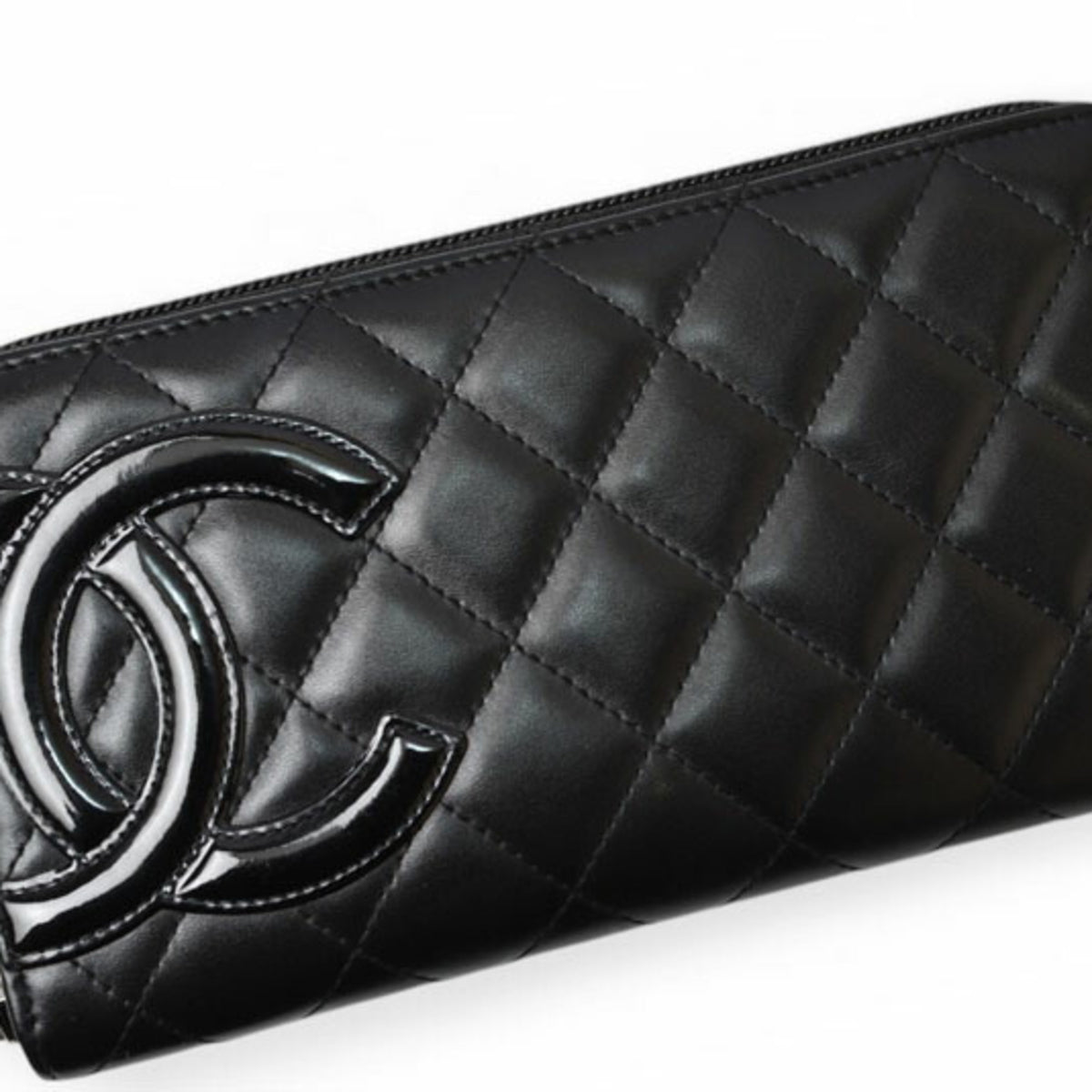 Chanel Black Cambon Ligne Long Wallet (Bi-Fold) (Pre-Owned)