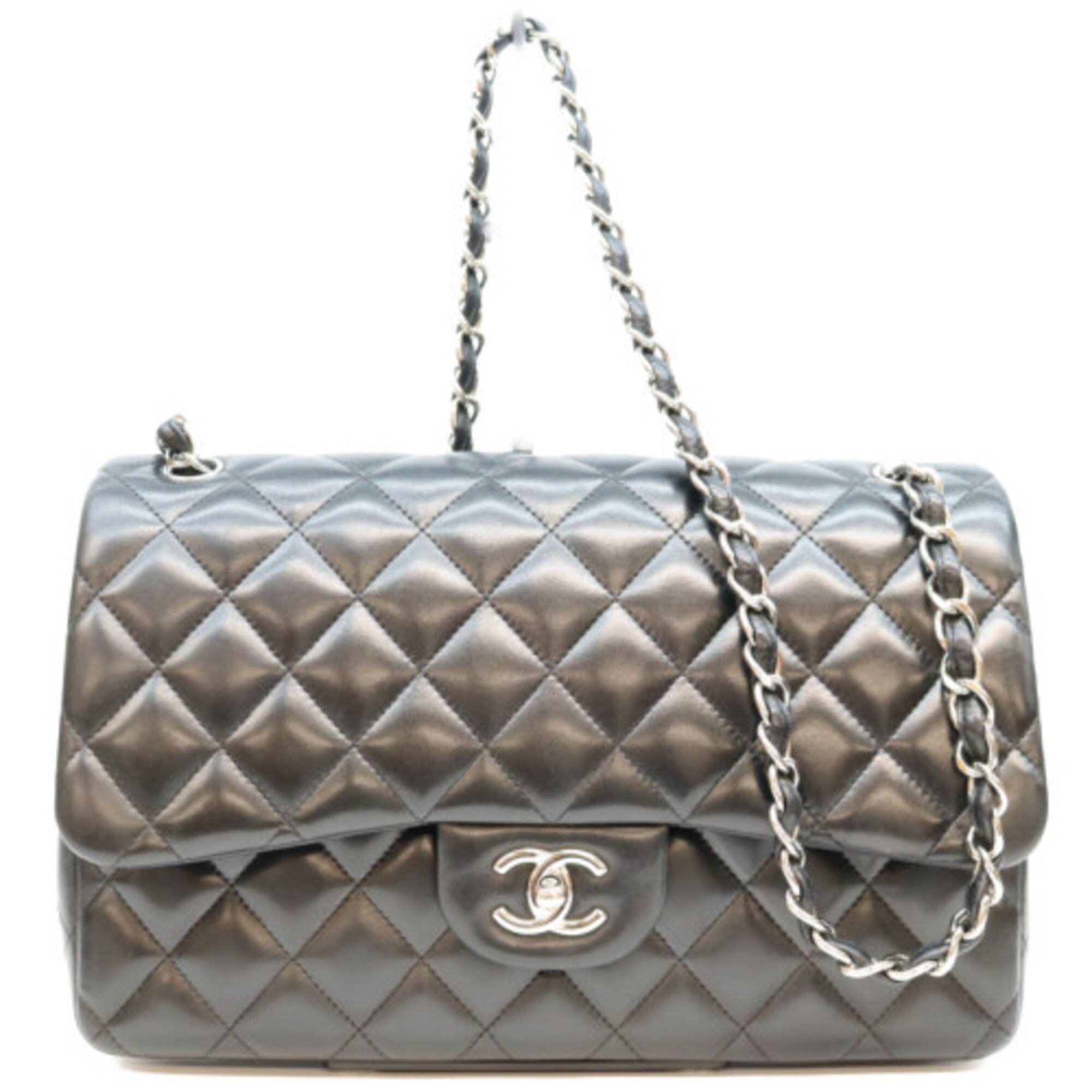 Chanel Brown Leather Shoulder Bag (Pre-Owned)