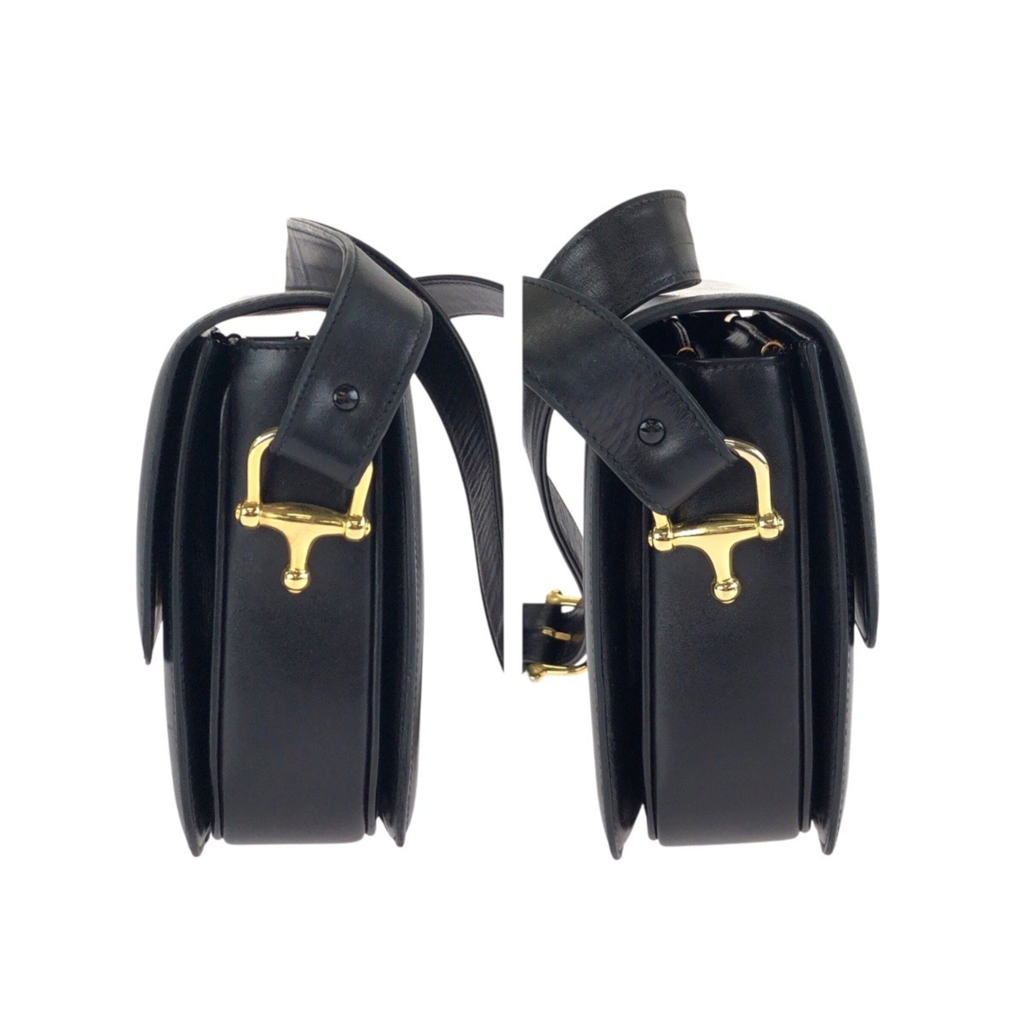 Celine Black Leather Pochette Shoulder Bag (Pre-Owned)