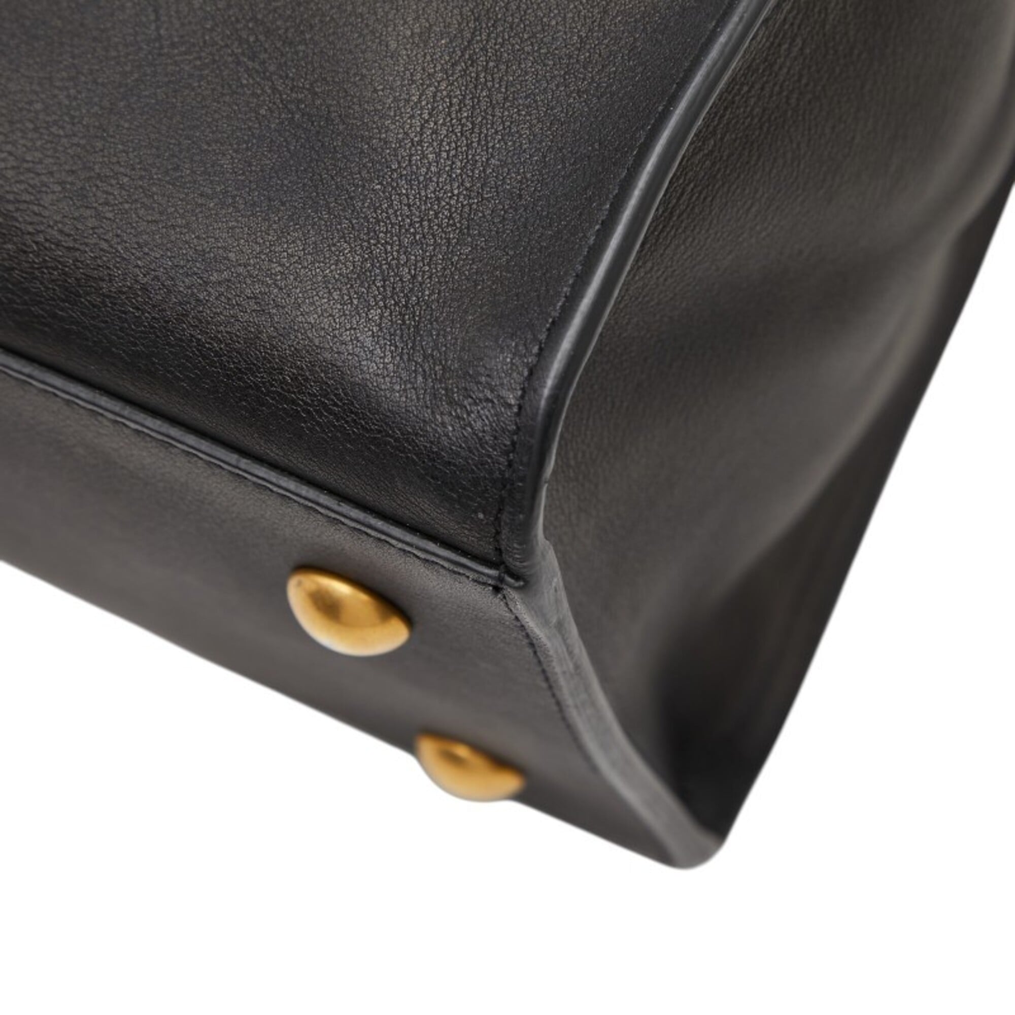 Saint Laurent Black Leather Handbag Shoulder Bag (Pre-Owned)