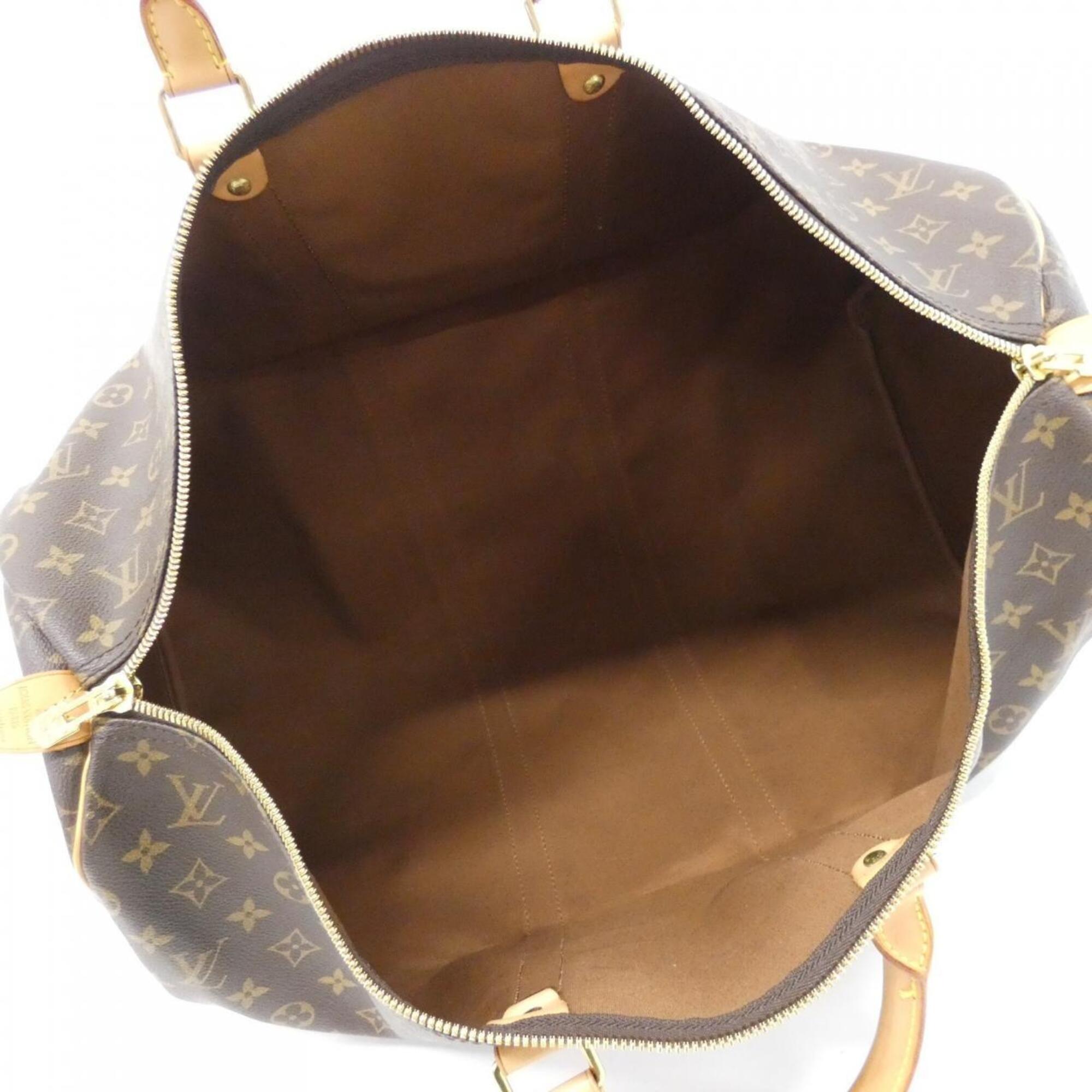 Louis Vuitton Marron Coated Canvas Boston Bag (Pre-Owned)