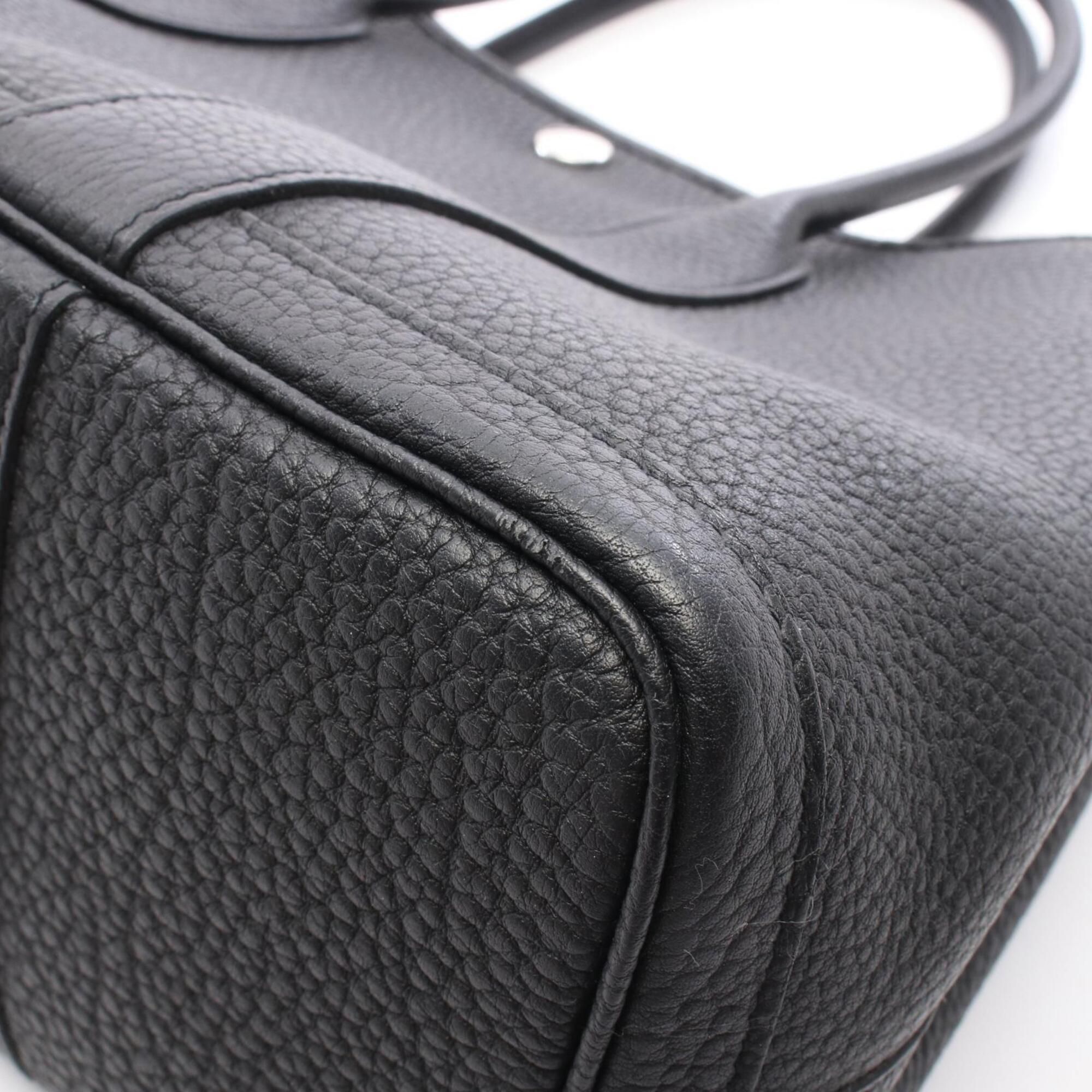 Hermes Black Negonda Leather Handbag Tote Bag (Pre-Owned)