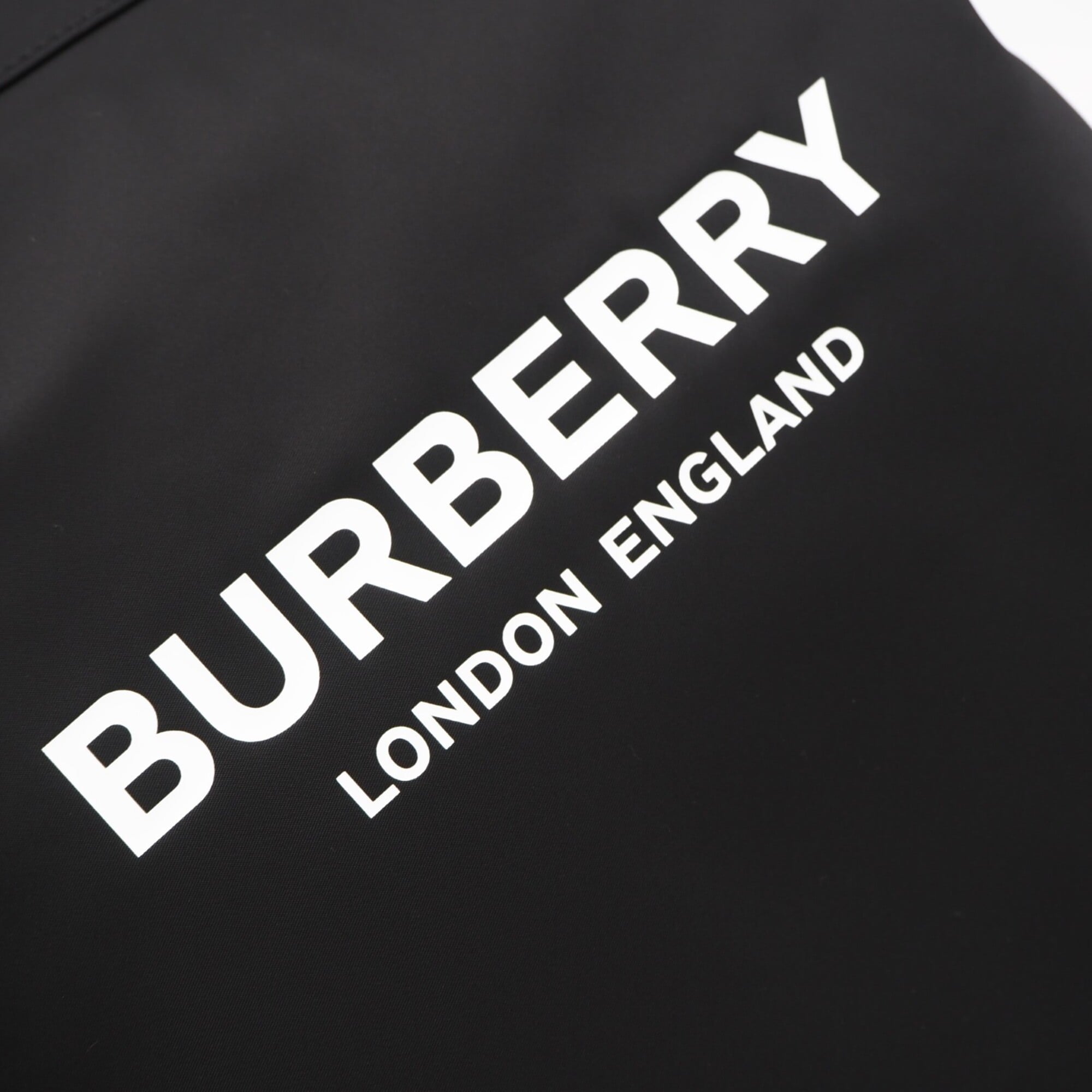 Burberry Black White Nylon Tote Bag (Pre-Owned)