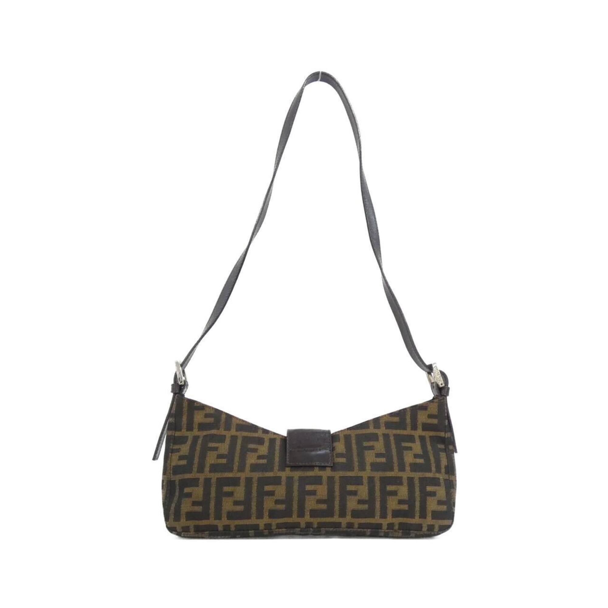 Fendi Brown Canvas Shoulder Bag (Pre-Owned)