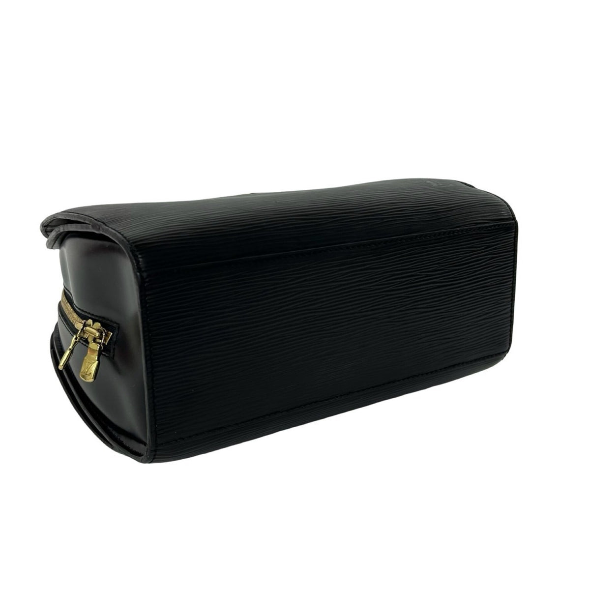 Louis Vuitton Black Leather Boston Bag Handbag (Pre-Owned)