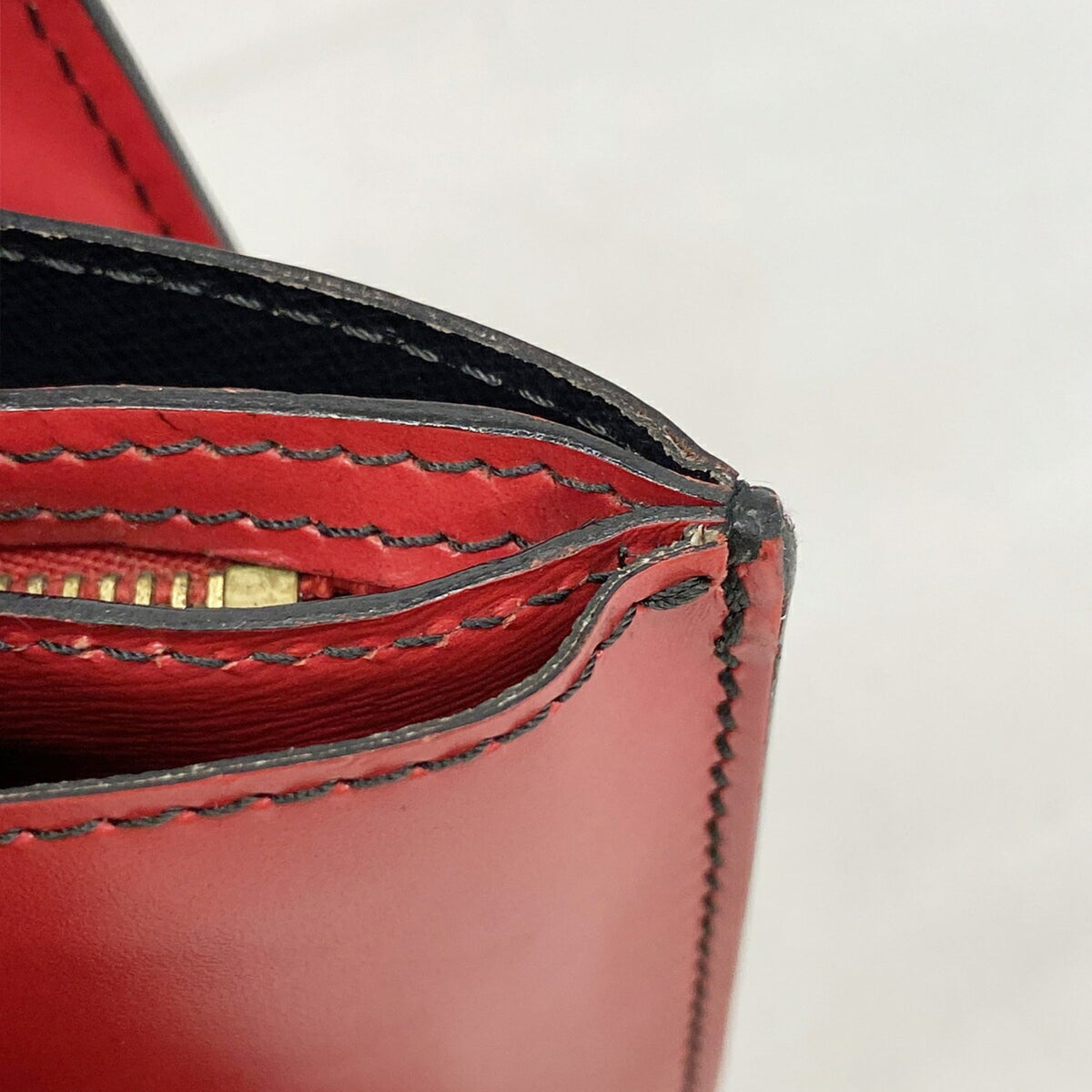 Louis Vuitton Castilian Red Noir Handbag (Pre-Owned)