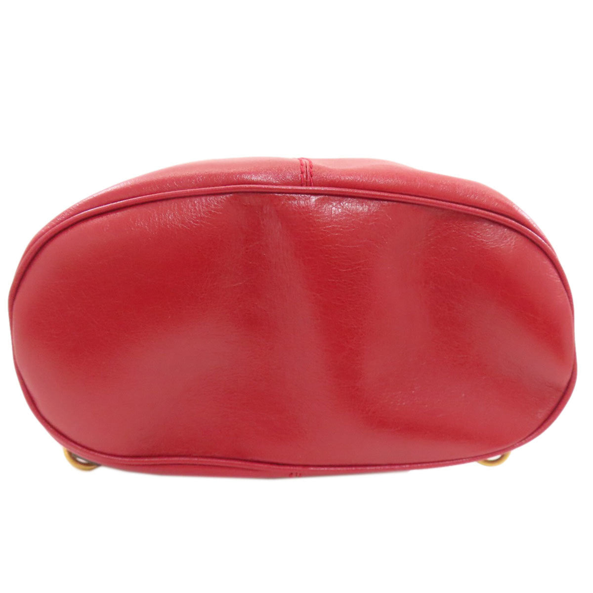 Gucci Red Color Leather Shoulder Bag (Pre-Owned)