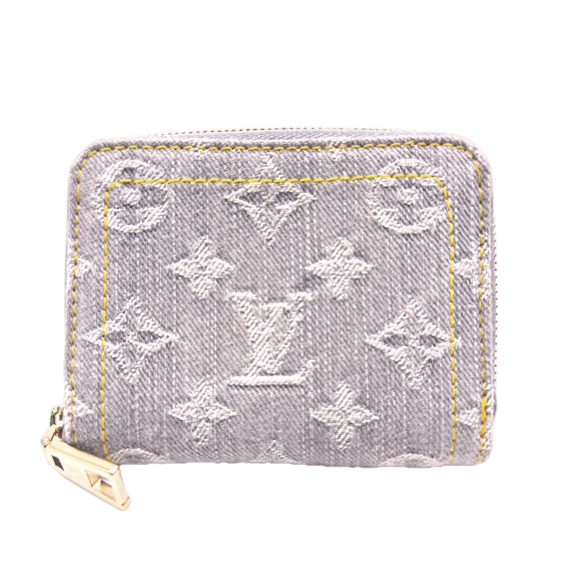 Louis Vuitton Gray Monogram Monogram Denim Coin Purse/Coin Case (Pre-Owned)