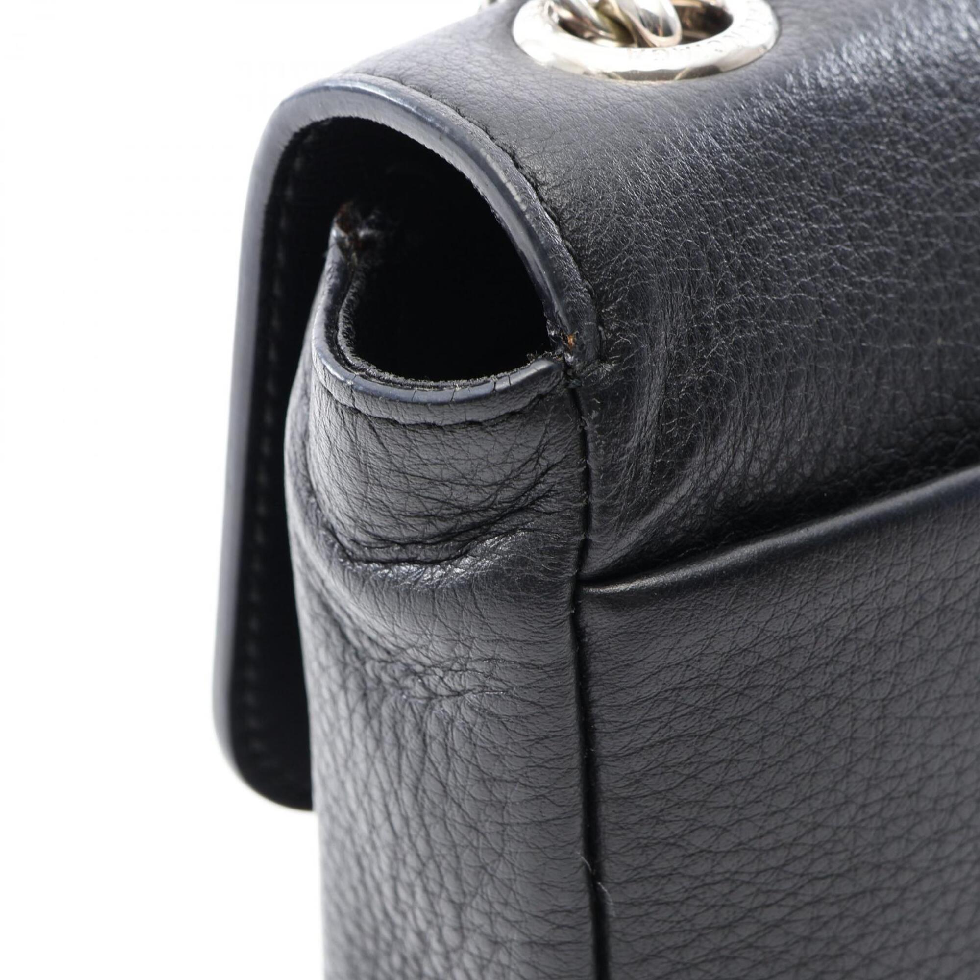Balenciaga Black Leather Handbag Shoulder Bag (Pre-Owned)