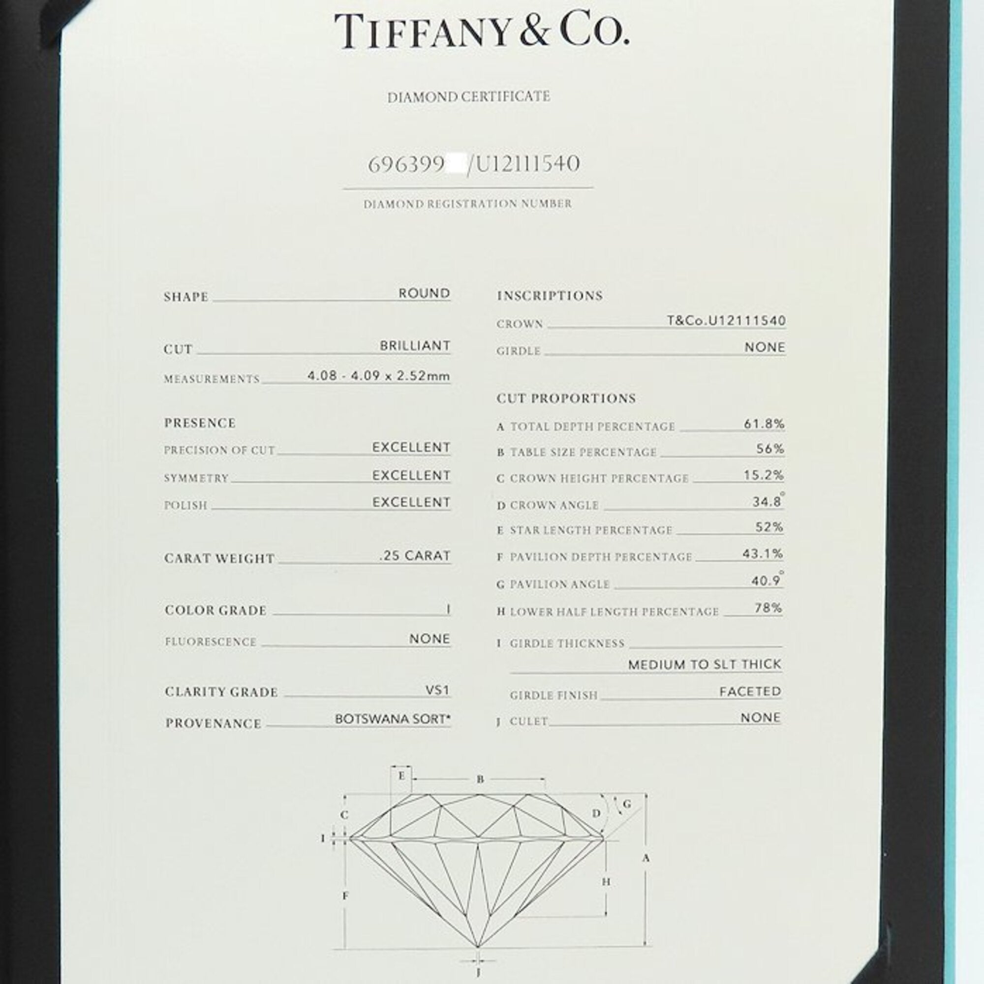 Tiffany Platinum 950 Band Ring (Pre-Owned)