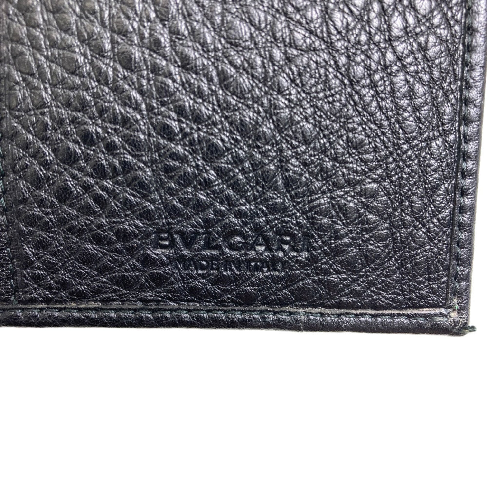 Bvlgari Black Leather Long Wallet (Bi-Fold) (Pre-Owned)