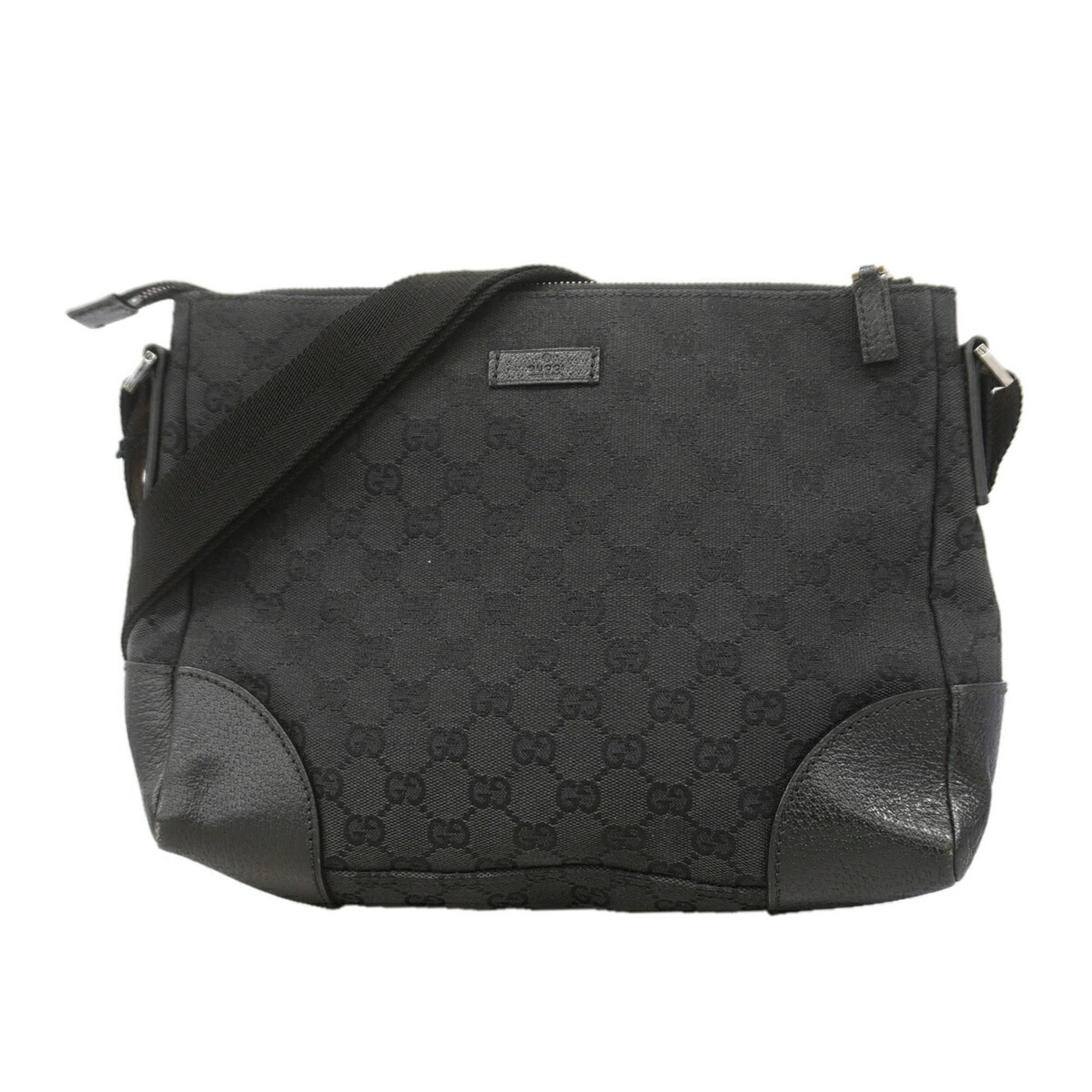Gucci Black Canvas Shoulder Bag (Pre-Owned)