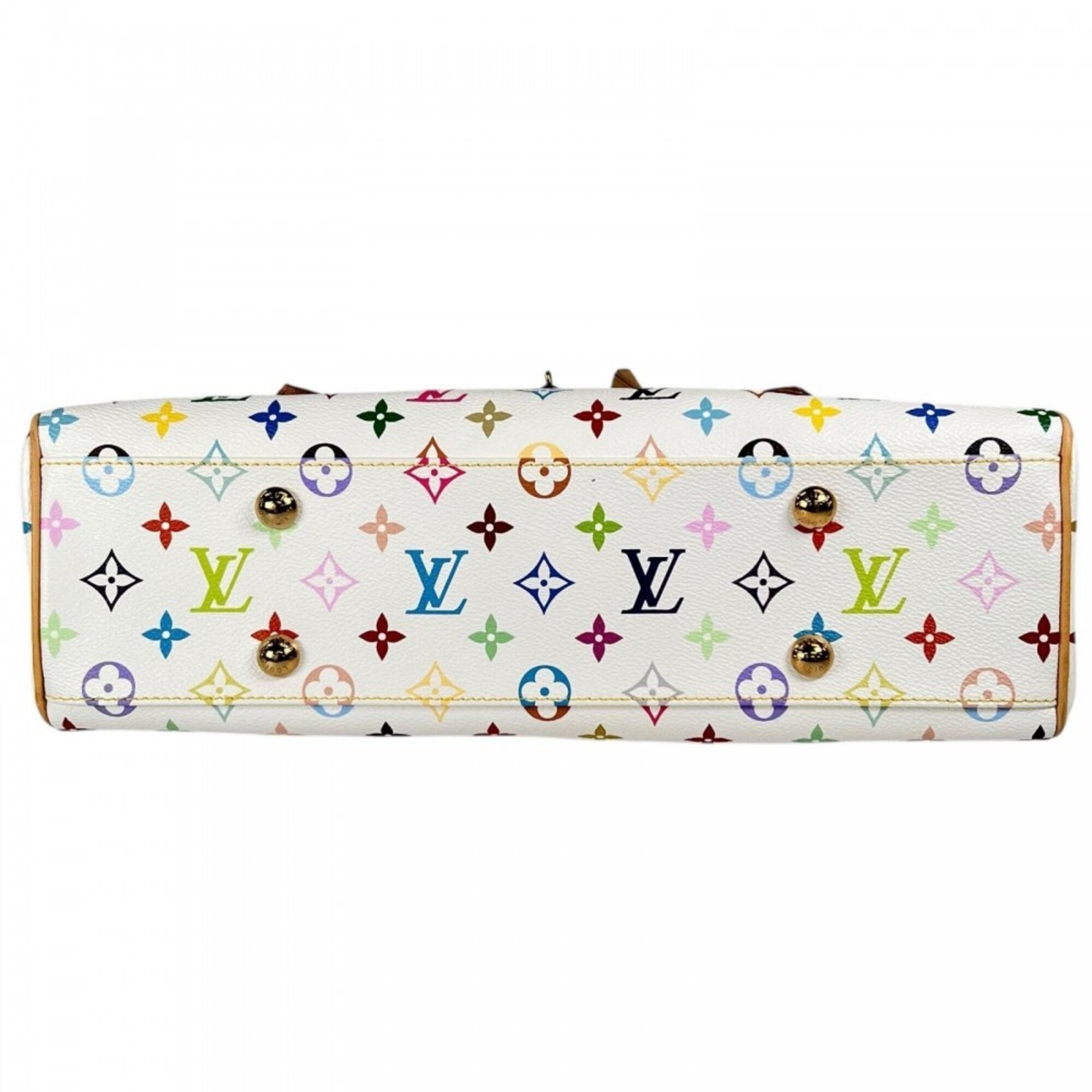 Louis Vuitton White Monogram Multicolore Handbag (Pre-Owned)