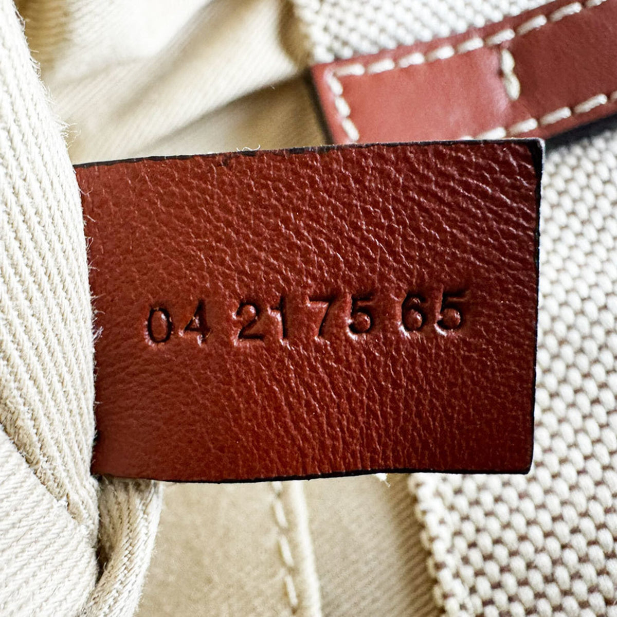 Chloé Brown Canvas Leather Handbag Shoulder Bag (Pre-Owned)