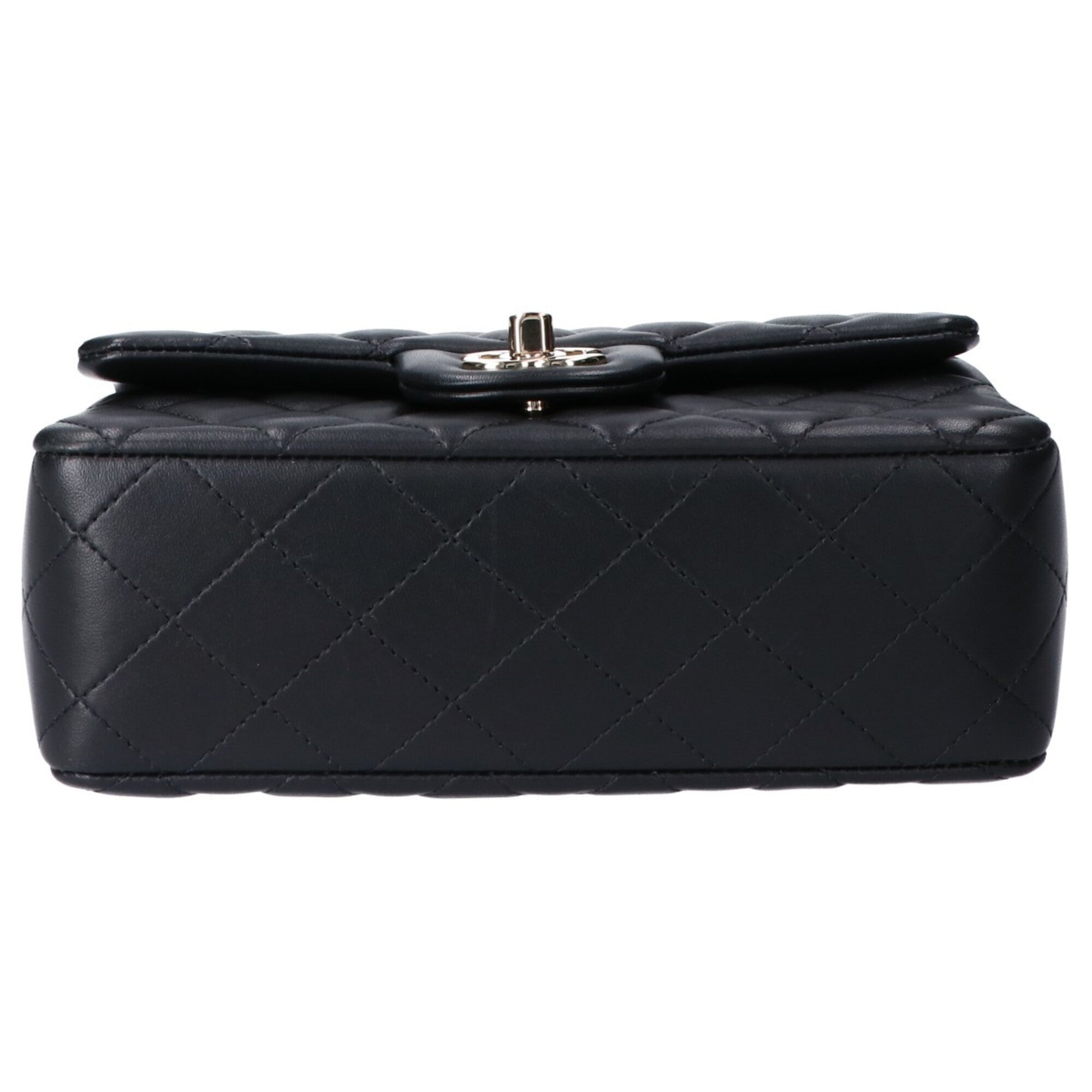 Chanel Black Leather Handbag Shoulder Bag (Pre-Owned)