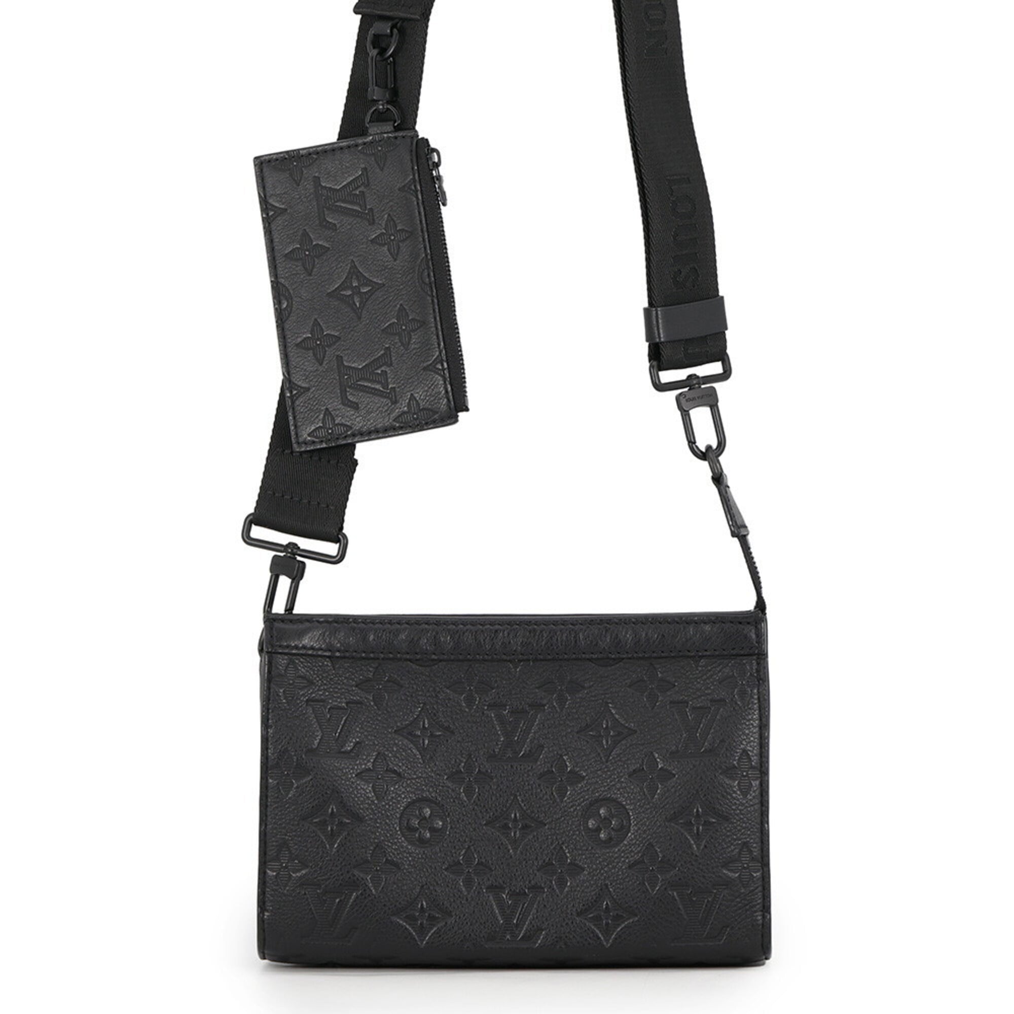 Louis Vuitton Black Monogram Noir Monogram Shadow Handbag Shoulder Bag (Pre-Owned)