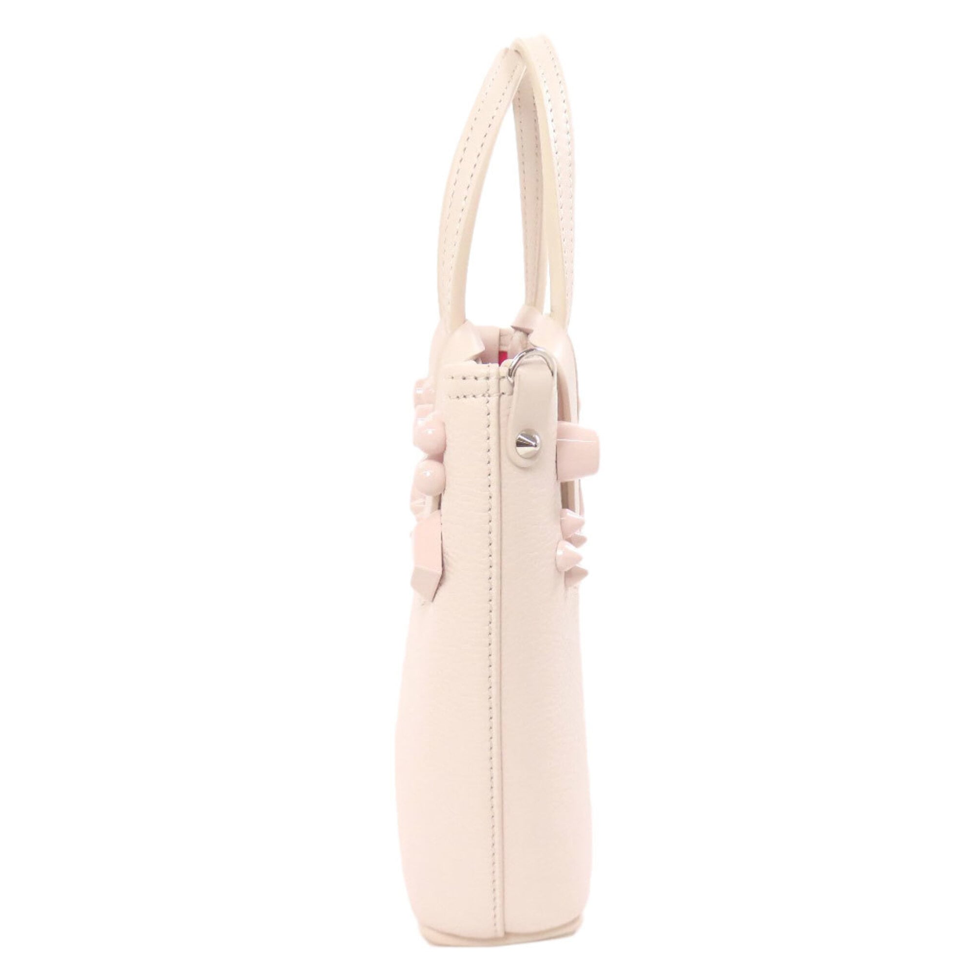 Christian Louboutin Pink Leather Handbag Tote Bag (Pre-Owned)