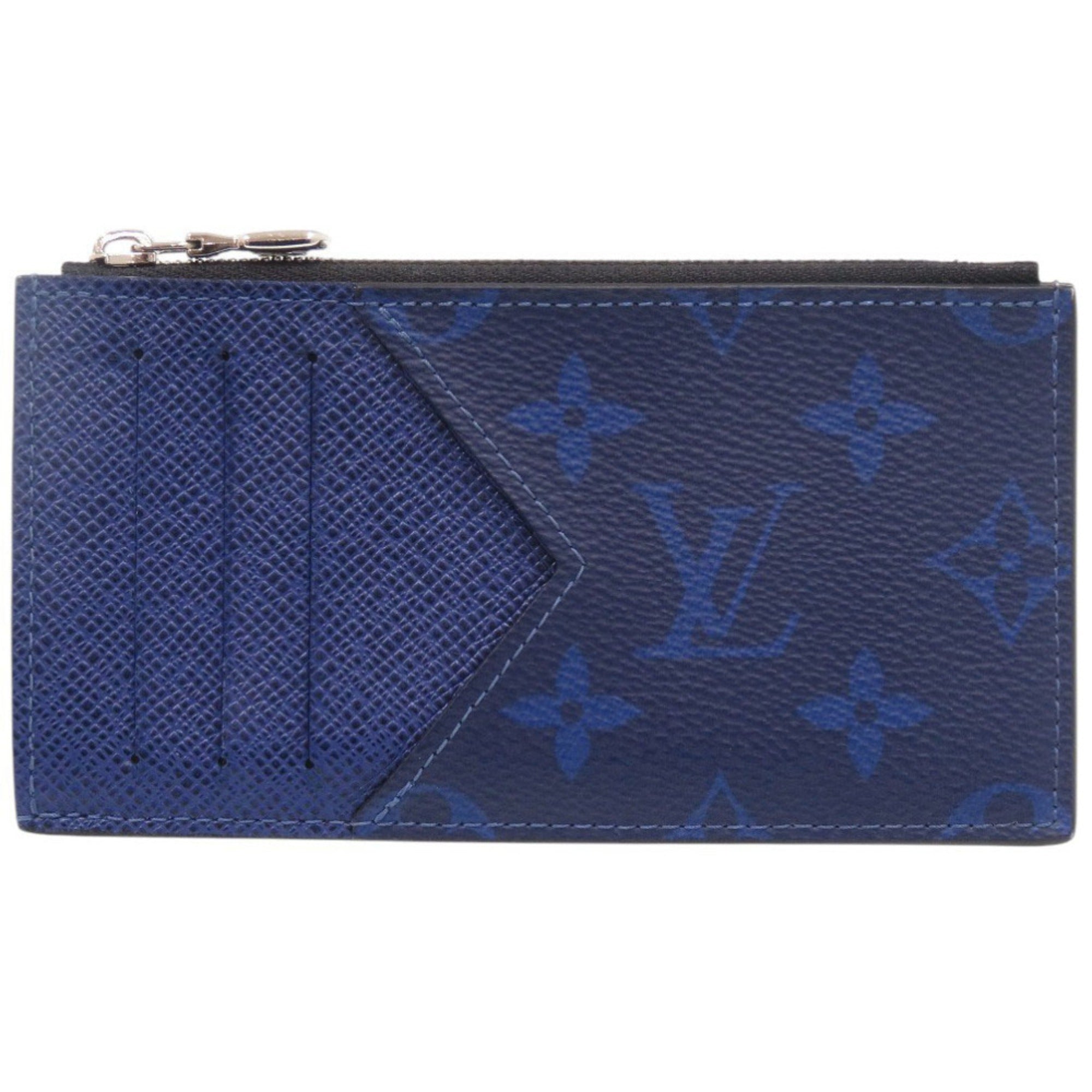 Louis Vuitton Blue Leather Card Wallet (Pre-Owned)