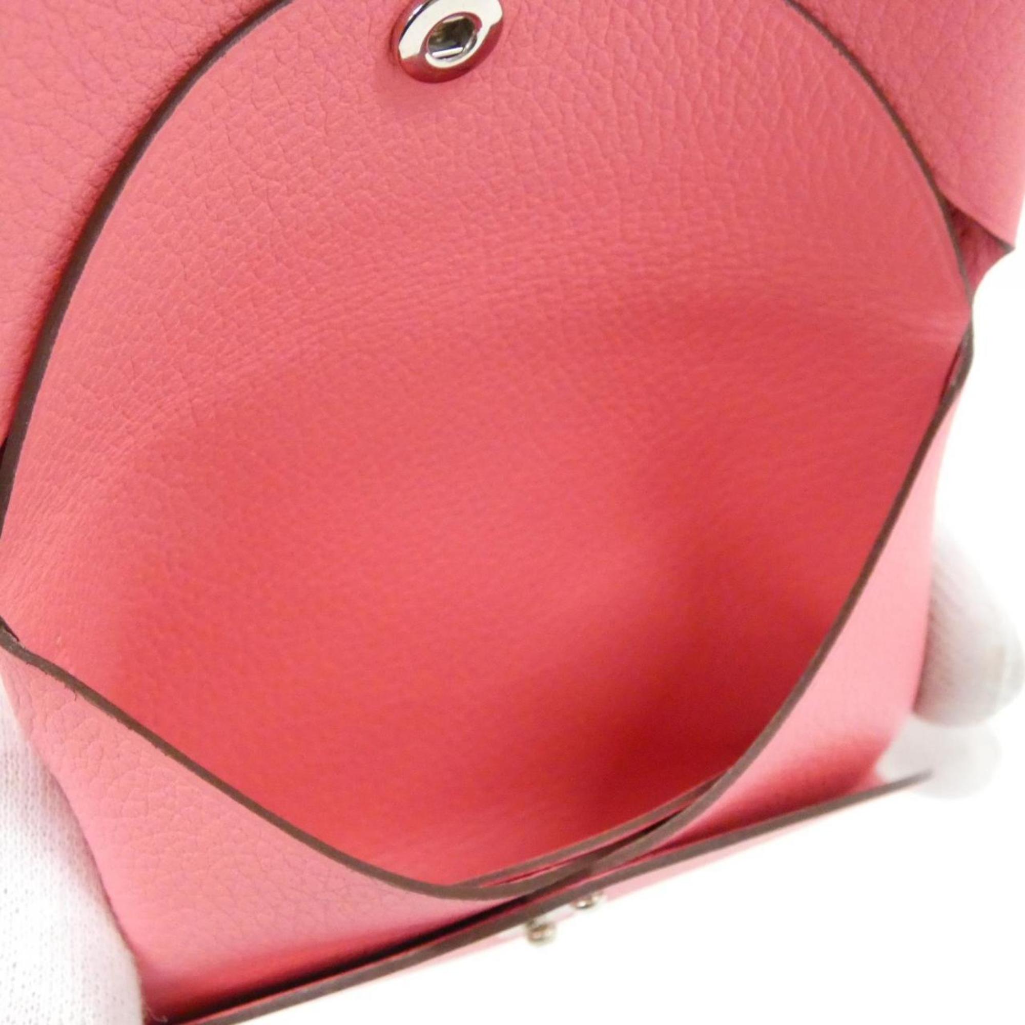 Hermes Pink Rose Azalee Leather Coin Purse/Coin Case (Pre-Owned)
