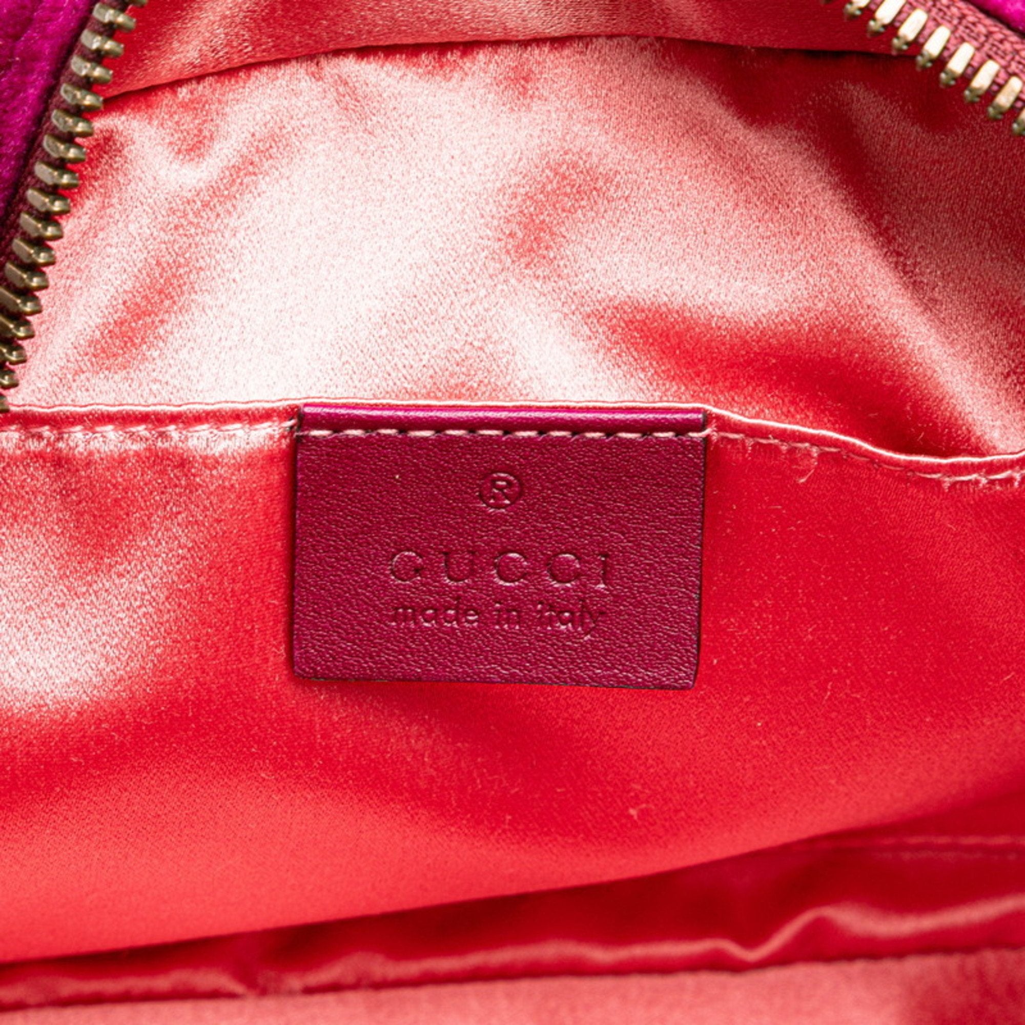 Gucci Purple Leather Shoulder Bag (Pre-Owned)