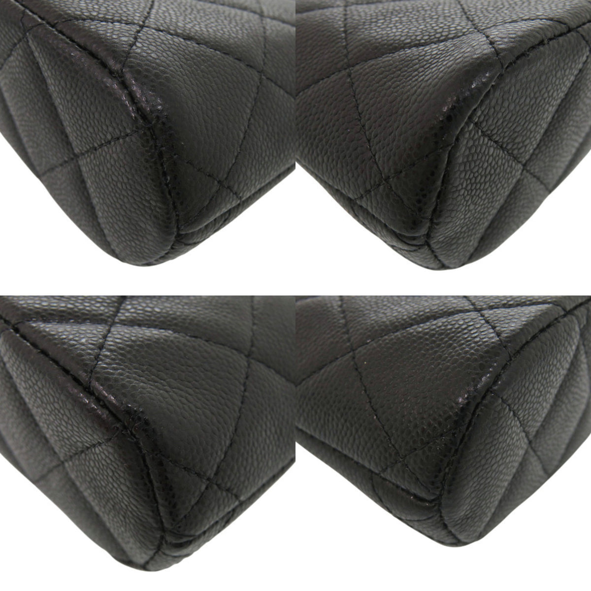 Chanel Black Grained Calfskin Shoulder Bag (Pre-Owned)