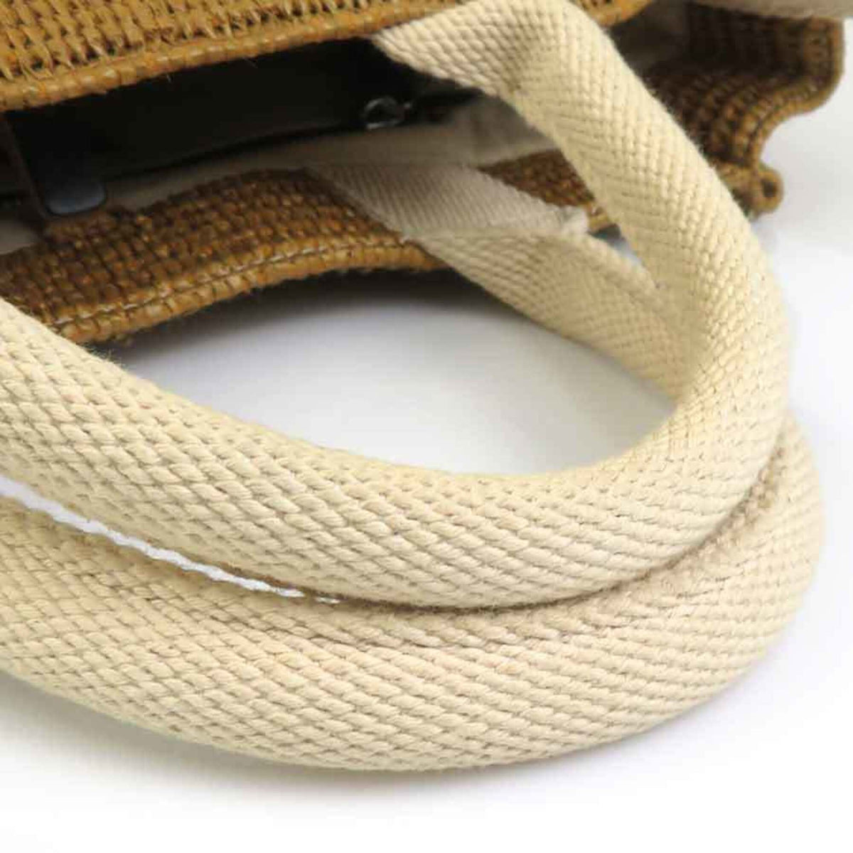 Marni Ivory Raffia Canvas Handbag Shoulder Bag (Pre-Owned)
