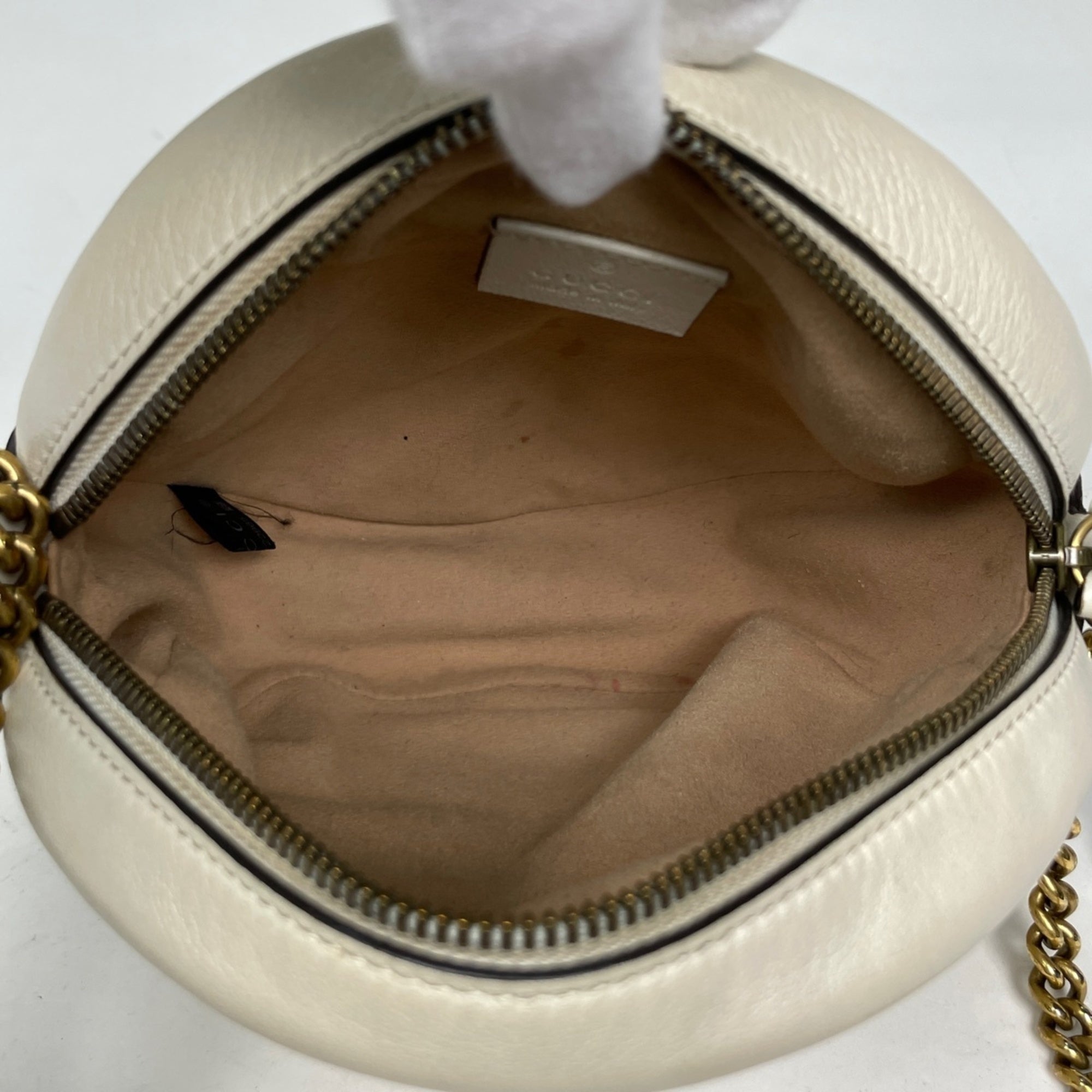 Gucci Ivory Leather Shoulder Bag (Pre-Owned)