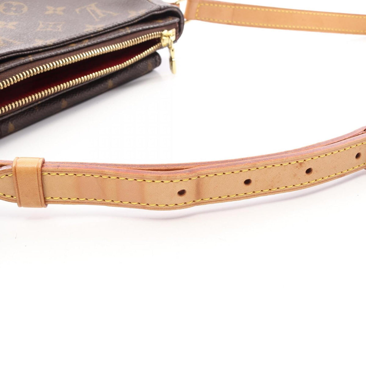 Louis Vuitton Brown Monogram Coated Canvas Leather Handbag Shoulder Bag (Pre-Owned)