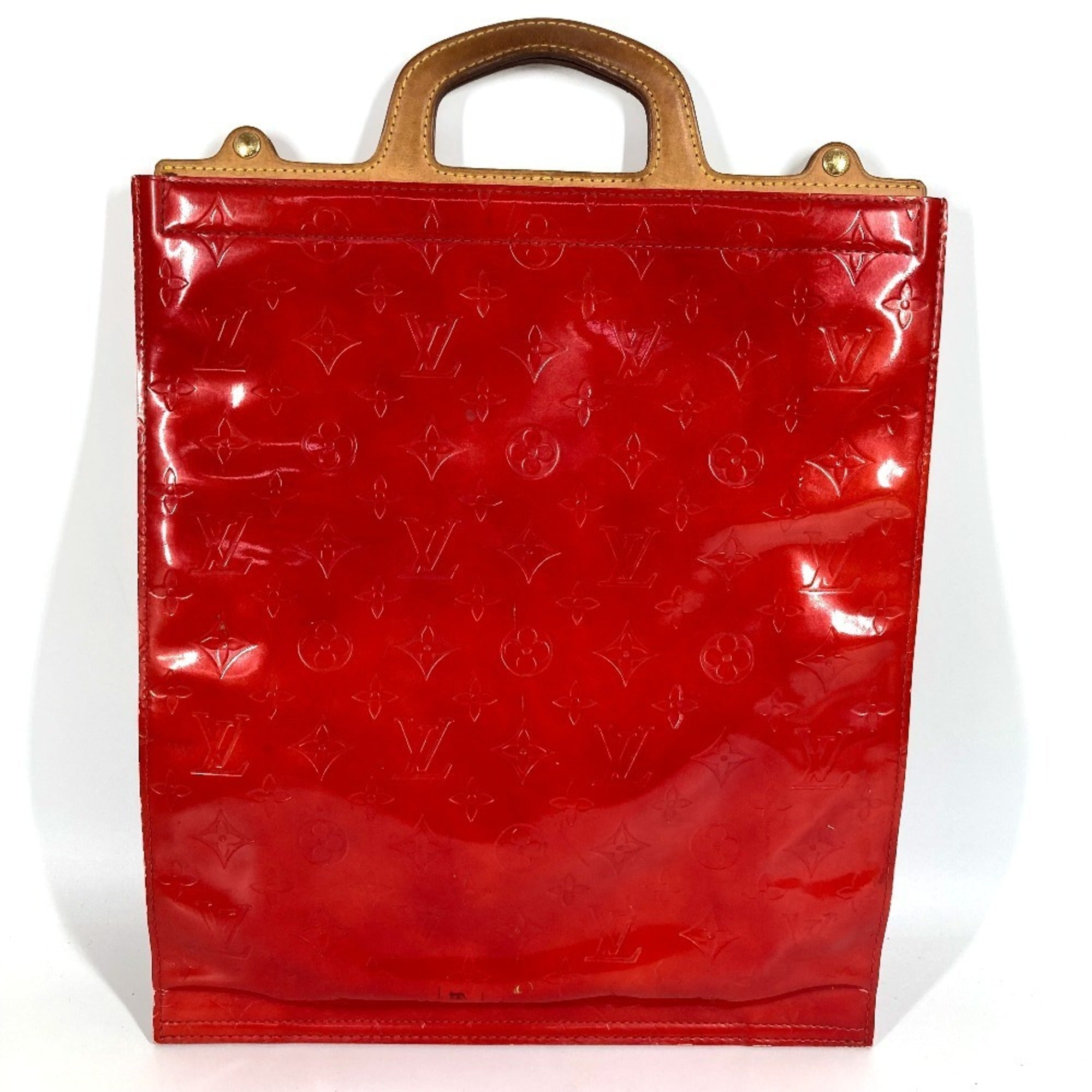 Louis Vuitton Galle Red Color Monogram Vernis Handbag (Pre-Owned)