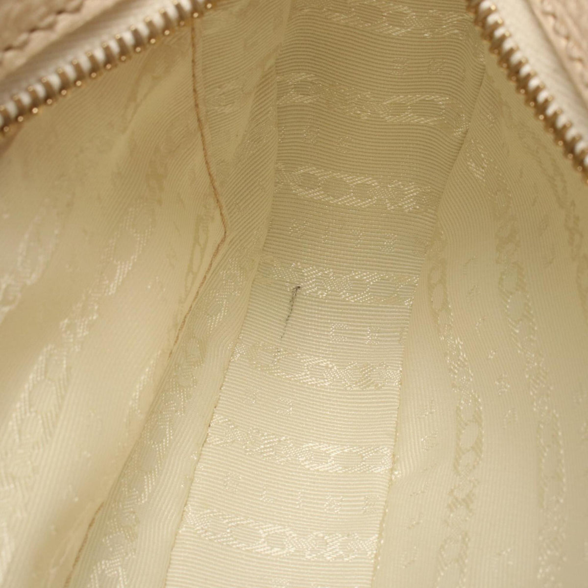 Celine Blue Ivory Canvas Leather Handbag Shoulder Bag (Pre-Owned)