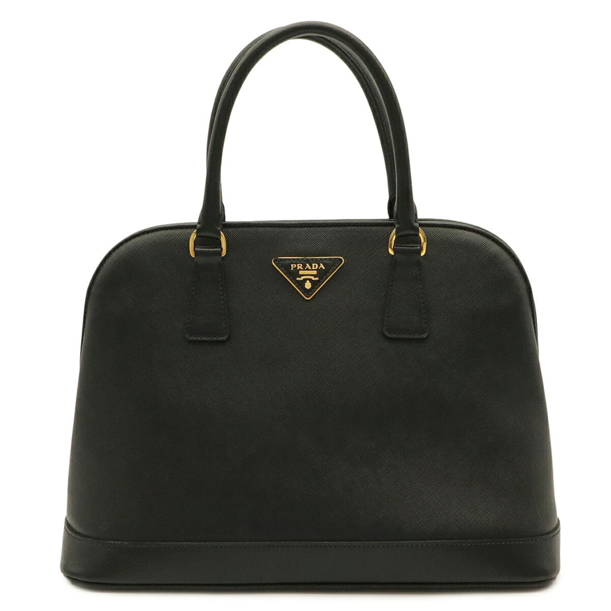 Prada Saffiano Black Nero Leather Handbag Shoulder Bag Tote Bag (Pre-Owned)